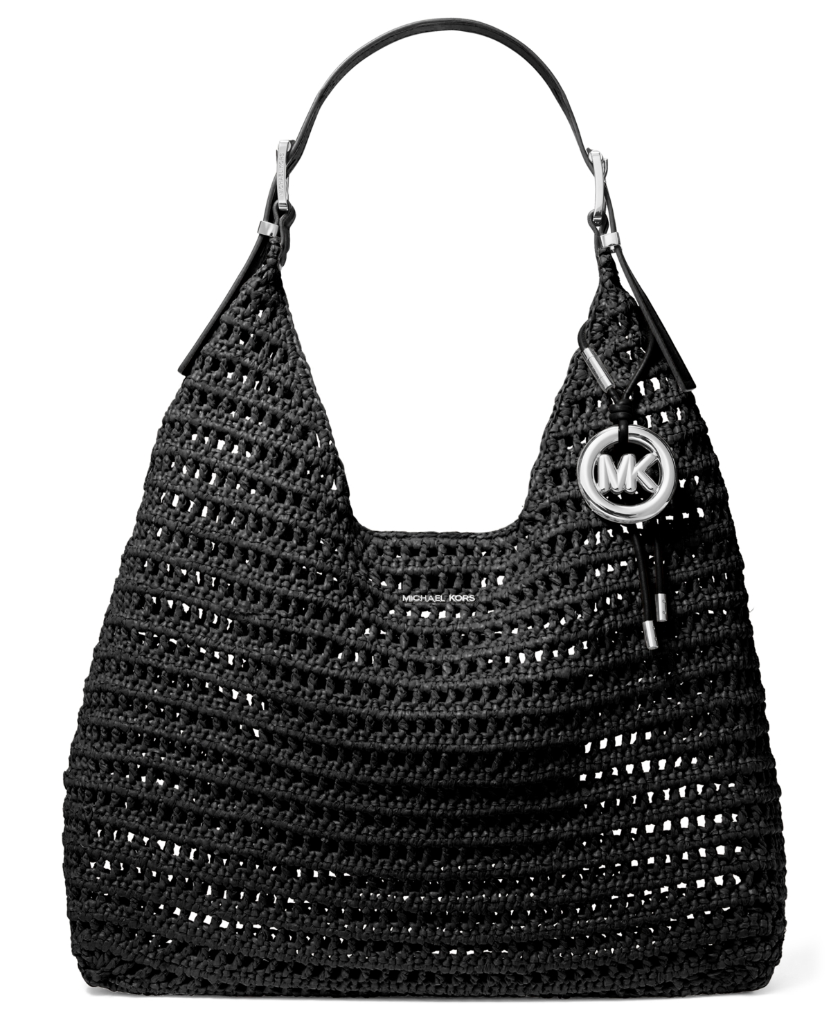 Michael Michael Kors Nolita Large Hobo Shoulder Bag – Black/Black Michael Michael Kors Nolita Large Hobo Shoulder Bag – Black/Black