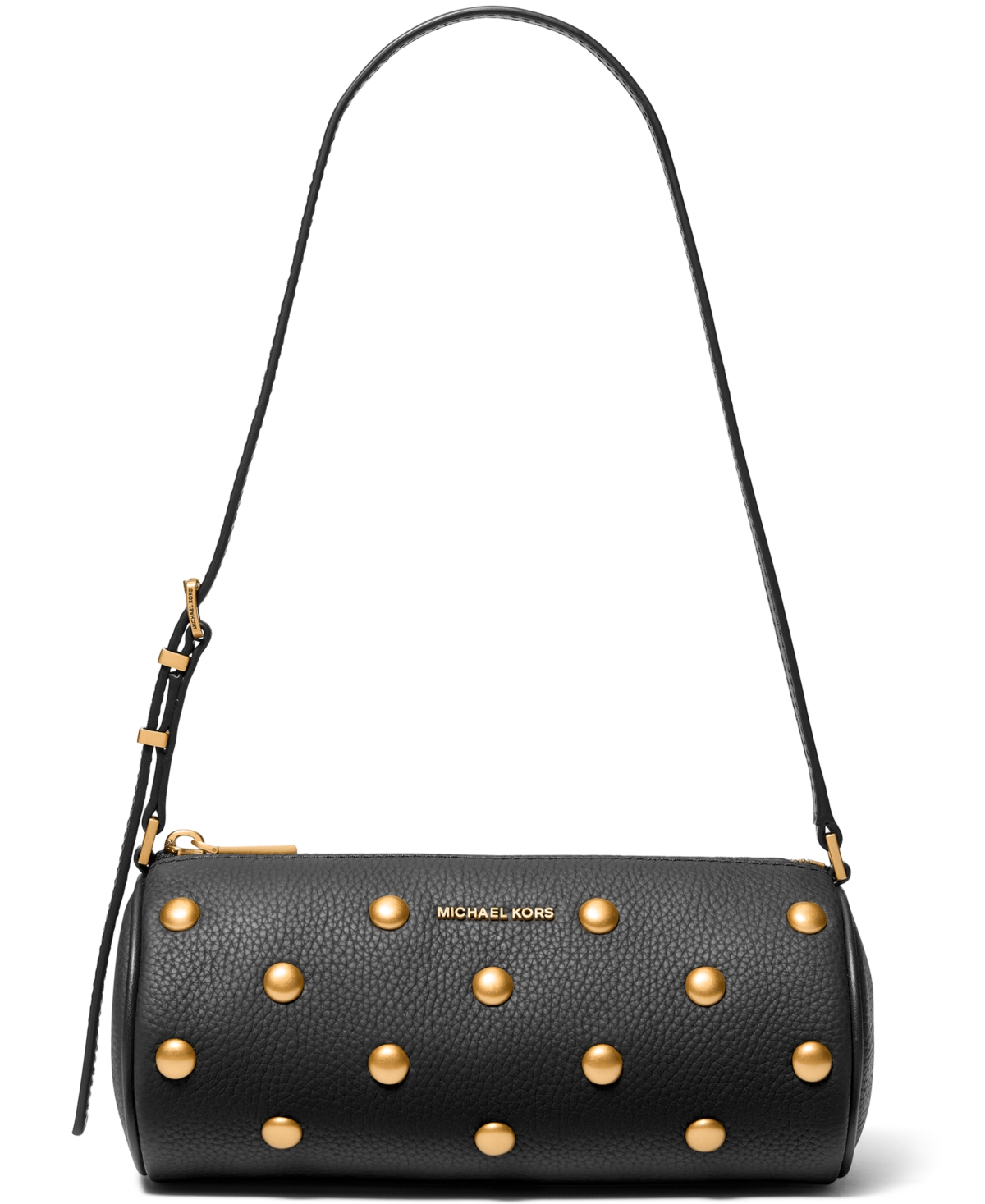 Michael Michael Kors Small Leather Barrel Pouchette Handbag – Black