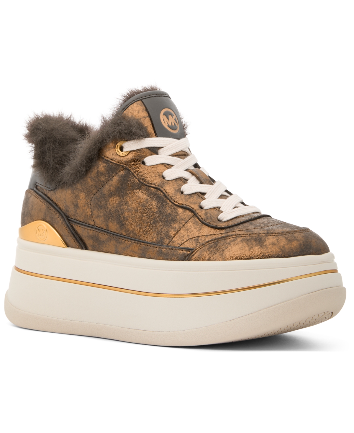 Michael Michael Kors Women’s Hayes Lace-Up Shoes – Bronze Leather