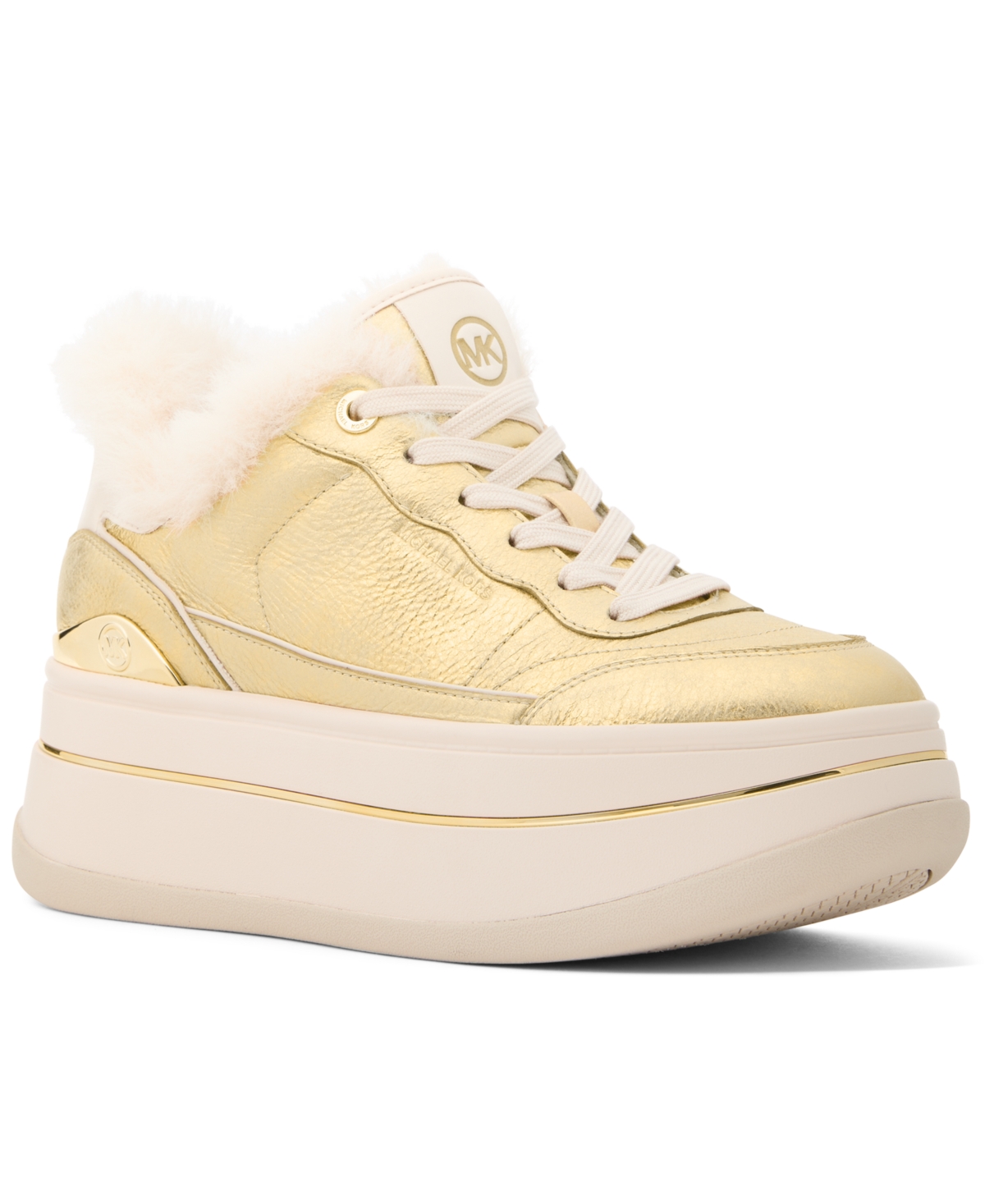 Michael Michael Kors Women’s Hayes Lace-Up Shoes – Gold Leather Michael Michael Kors Women’s Hayes Lace-Up Shoes – Gold Leather