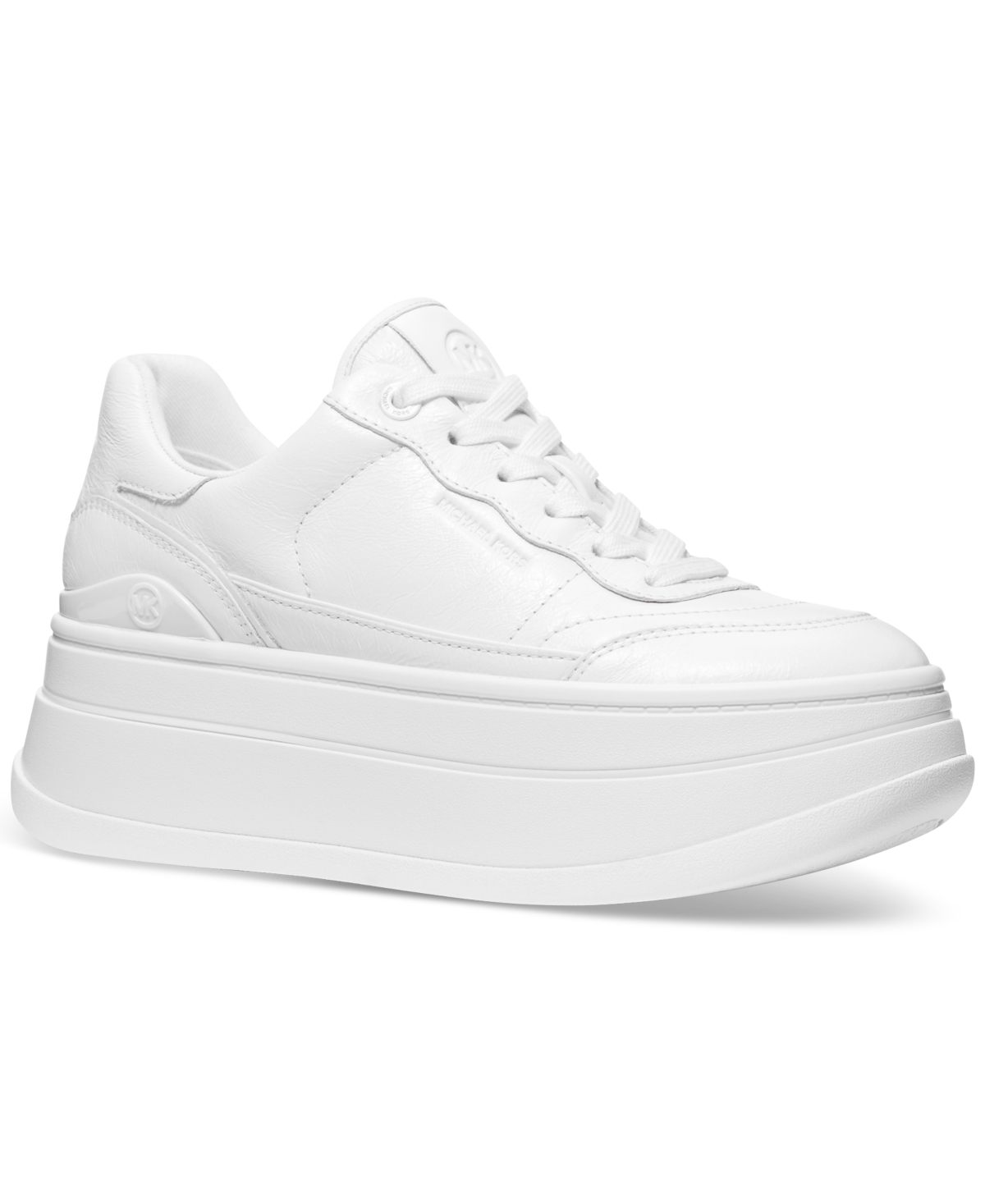Michael Michael Kors Women’s Hayes Lace-Up Shoes – Optic White Leather Michael Michael Kors Women’s Hayes Lace-Up Shoes – Optic White Leather
