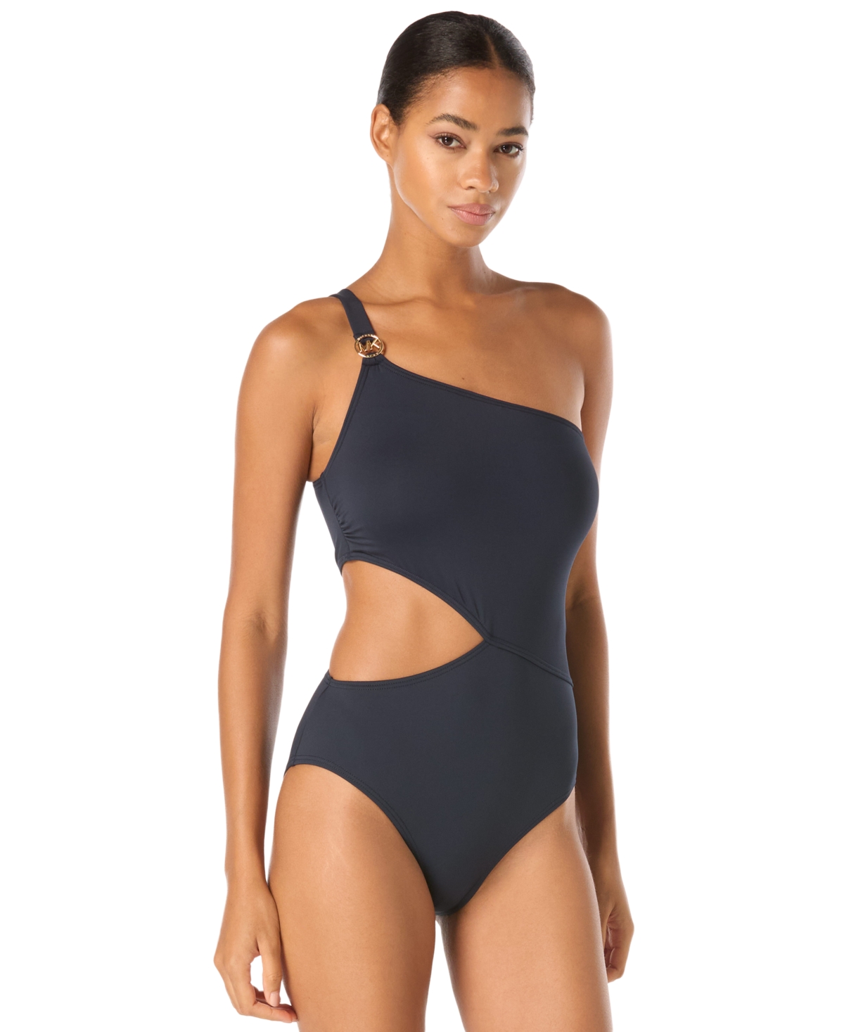 Michael Michael Kors Women’s One-Shoulder Cutout One-Piece Swimsuit – New Navy Michael Michael Kors Women’s One-Shoulder Cutout One-Piece Swimsuit – New Navy