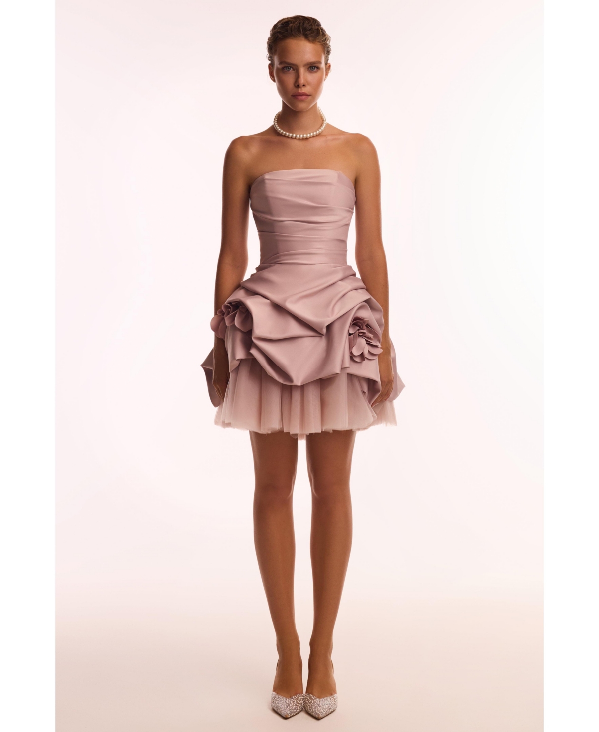Milla Women’s Rosette mini dress in misty rose – Misty rose Milla Women’s Rosette mini dress in misty rose – Misty rose