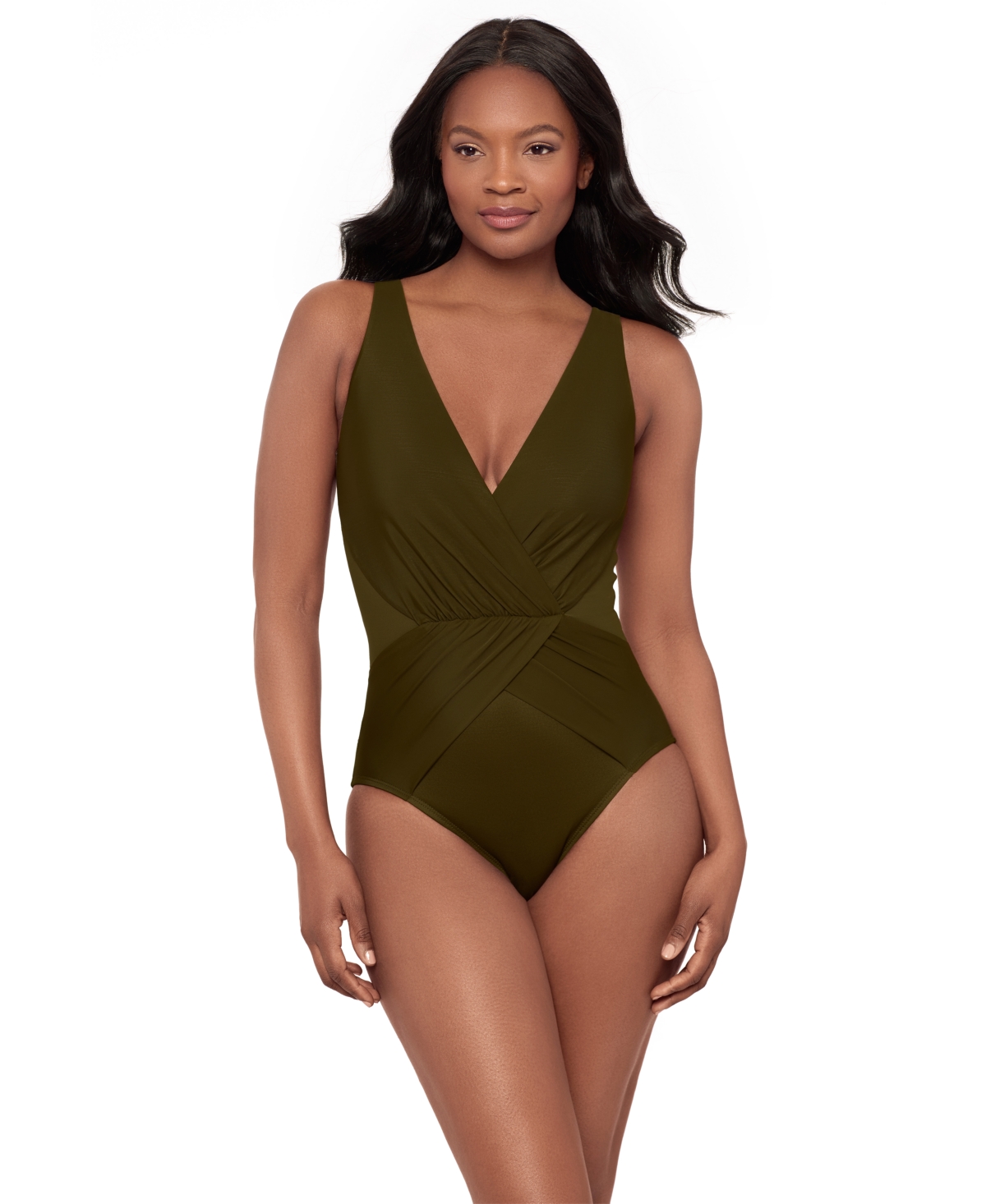 Miraclesuit Women’s Illusionist Ibiza Tummy Control One Piece Swimsuit – Nori Miraclesuit Women’s Illusionist Ibiza Tummy Control One Piece Swimsuit – Nori