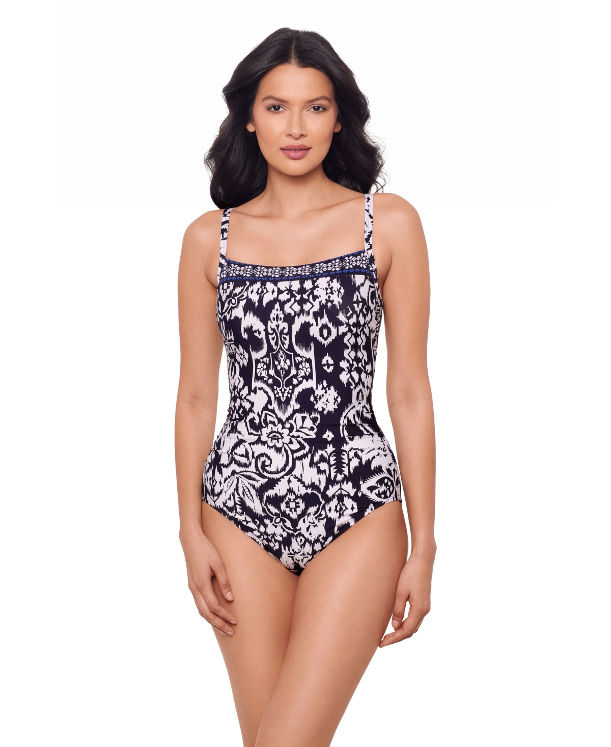Miraclesuit Women’s Printed Square Neck Underwire One-Piece Swimsuit – Talavera Miraclesuit Women’s Printed Square Neck Underwire One-Piece Swimsuit – Talavera