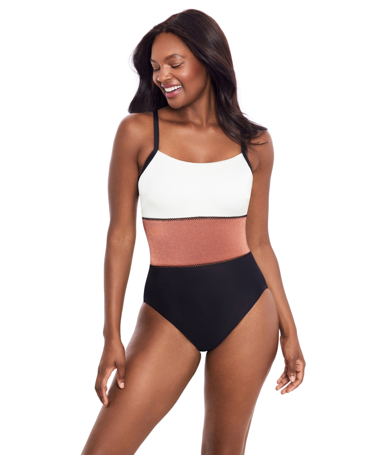 Miraclesuit Women’s Spectra Trifecta Underwire One-Piece Swimsuit – Bronze/Brown Miraclesuit Women’s Spectra Trifecta Underwire One-Piece Swimsuit – Bronze/Brown