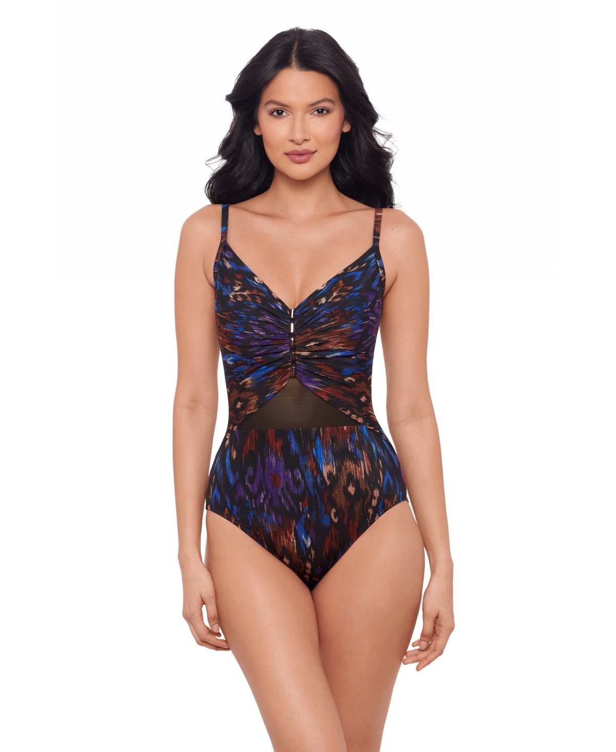 Miraclesuit Women’s V-Neck One-Piece Swimsuit – Tapiz Miraclesuit Women’s V-Neck One-Piece Swimsuit – Tapiz