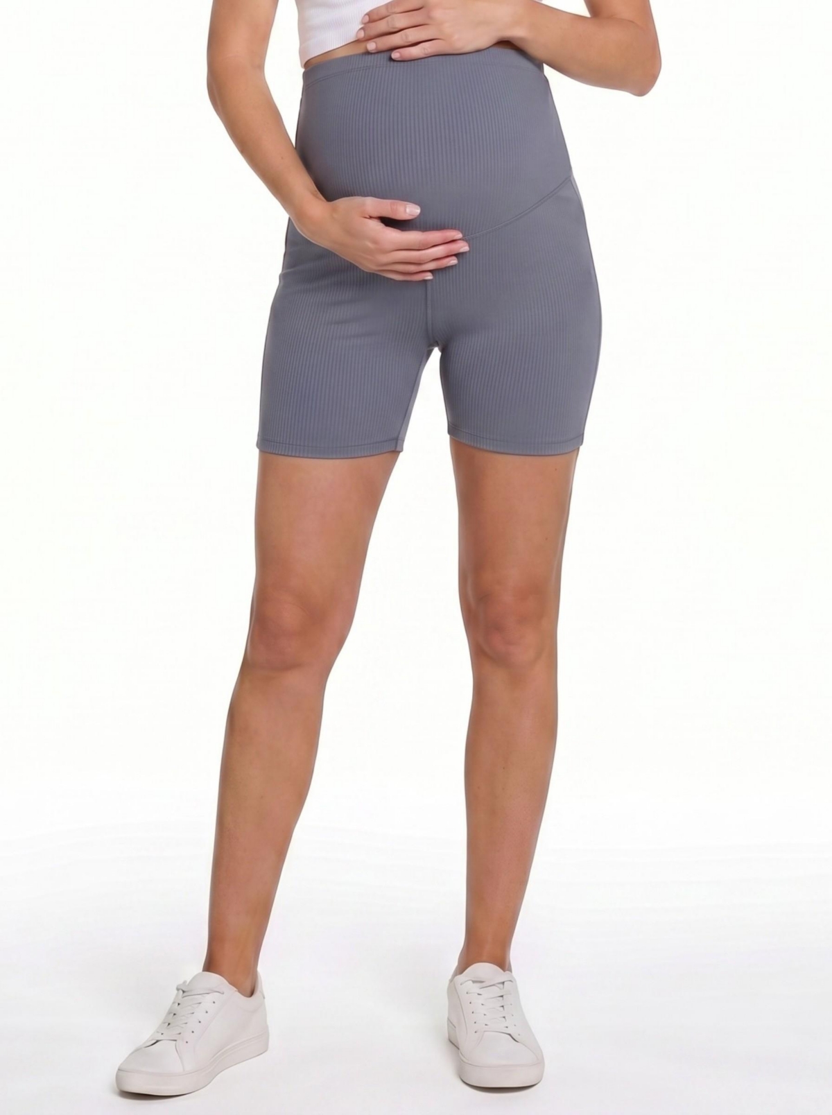 Motherhood Maternity Maternity 6 1/2″ Ribbed Biker Short – Motherhood – Charcoal Motherhood Maternity Maternity 6 1/2″ Ribbed Biker Short – Motherhood – Charcoal