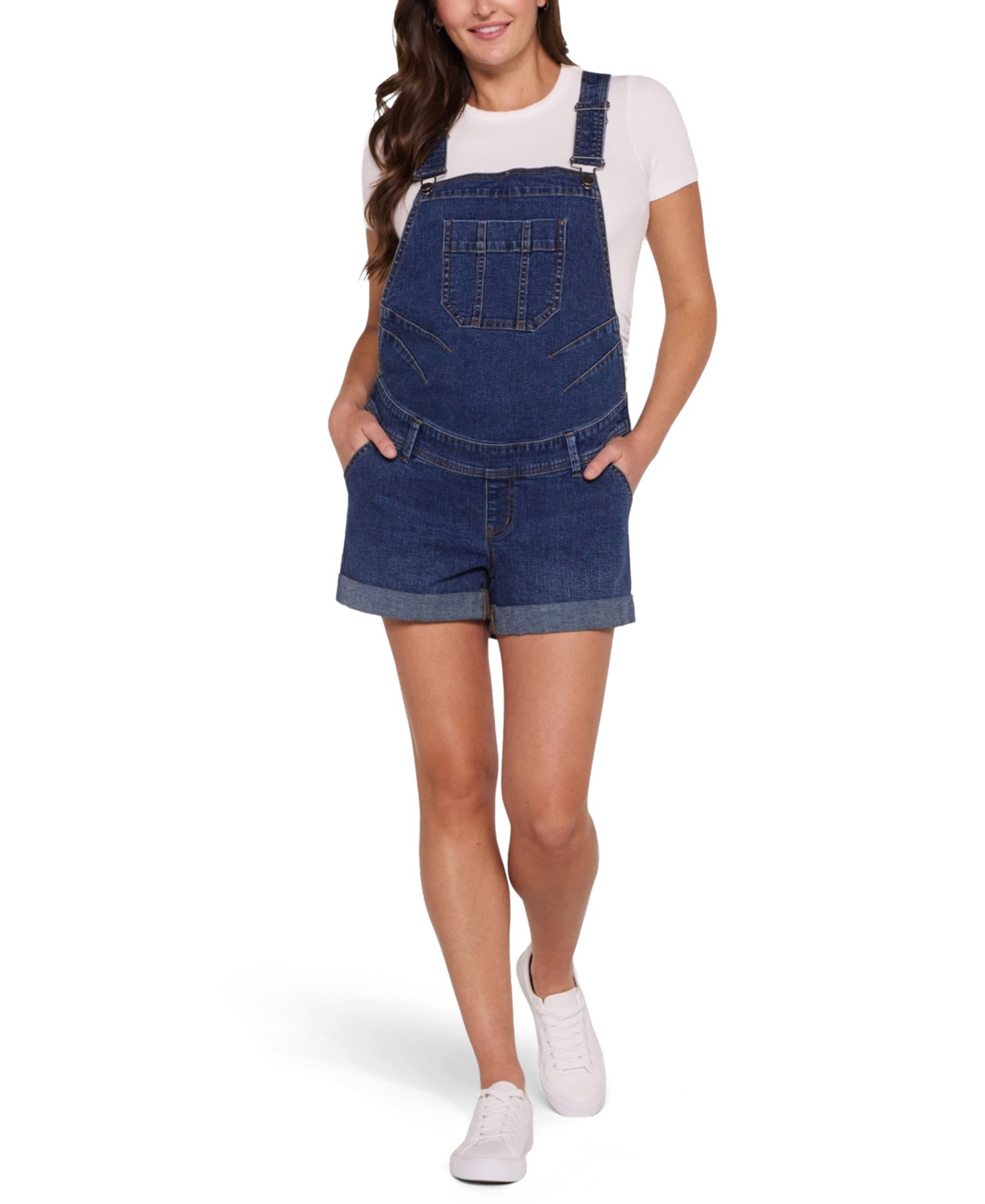 Motherhood Maternity Maternity Motherhood Stretch Waist Short Overalls – Skoll wash Motherhood Maternity Maternity Motherhood Stretch Waist Short Overalls – Skoll wash