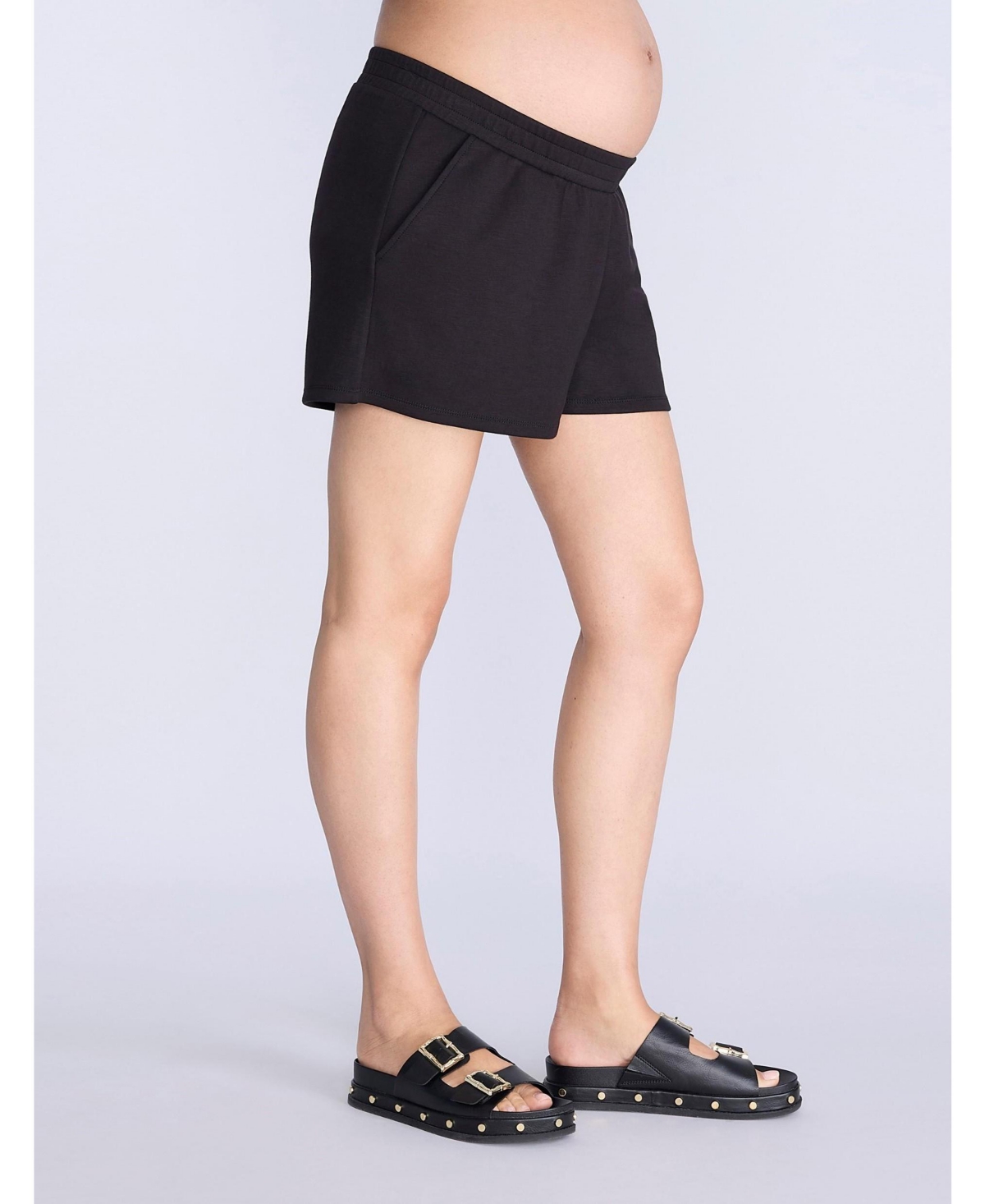 Motherhood Maternity Maternity Smocked Waist Short – Motherhood – Black