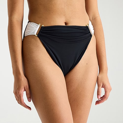 Mynah Womens LINED Cheeky High Waist Bikini Swimsuit Bottom, X-large, Black Mynah Womens LINED Cheeky High Waist Bikini Swimsuit Bottom, X-large, Black