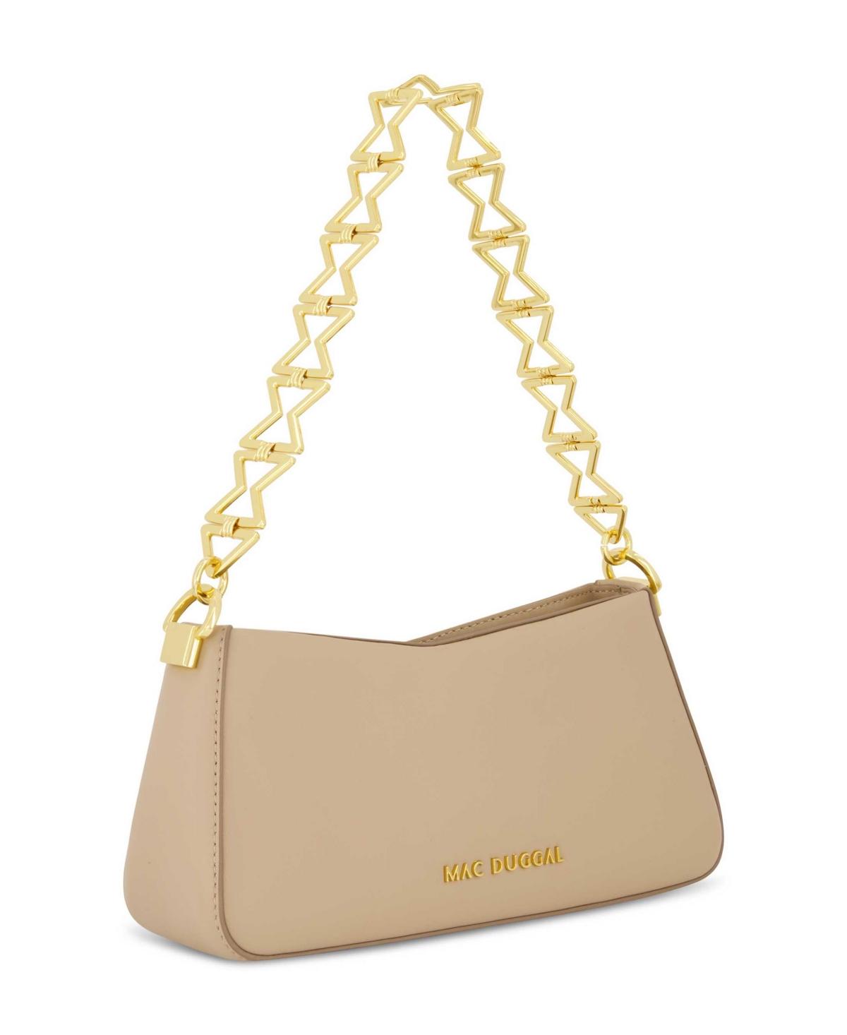 Nappa Leather Gold Strap Shoulder Bag – Taupe