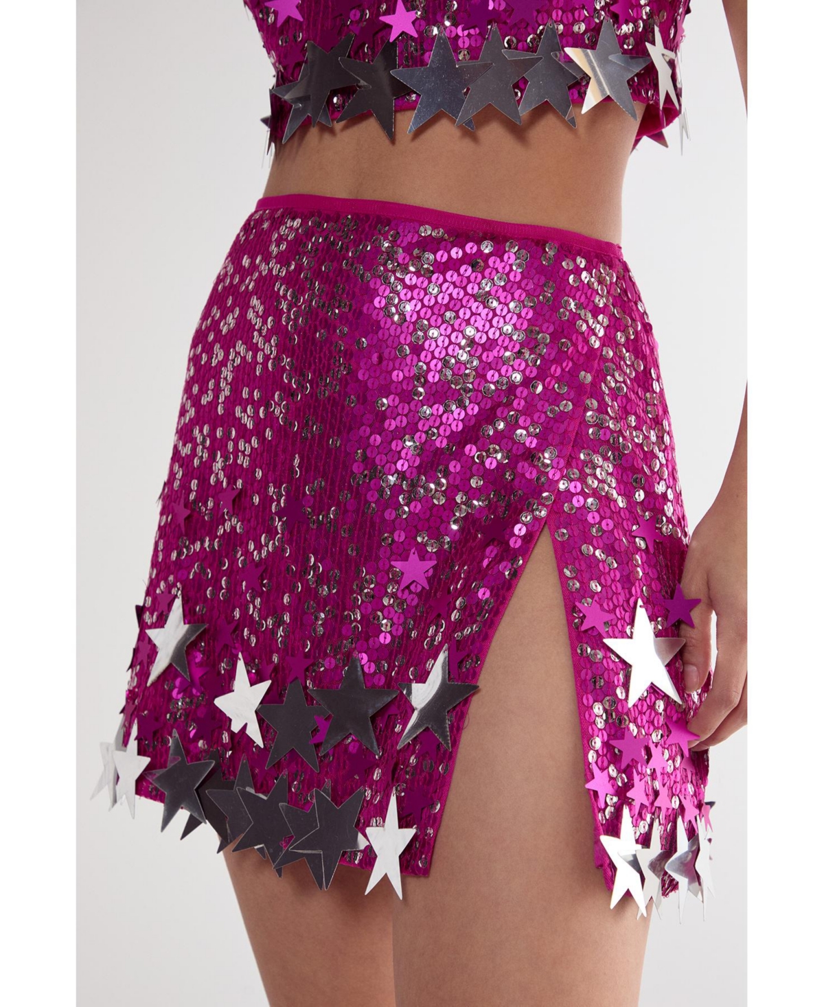 Nasty Gal Limited Embellished Star Trim Mini Skirt – Hot pink Nasty Gal Limited Embellished Star Trim Mini Skirt – Hot pink