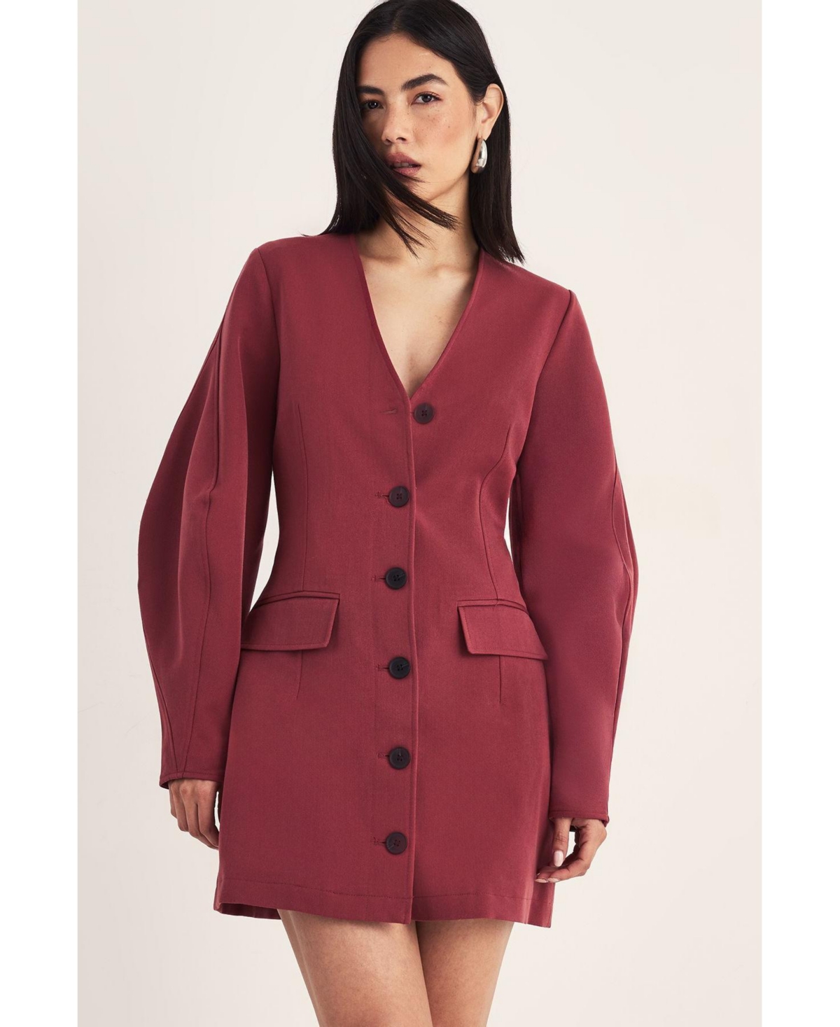 Nasty Gal Women’s Button Through Mini Blazer Dress – Tobacco Nasty Gal Women’s Button Through Mini Blazer Dress – Tobacco