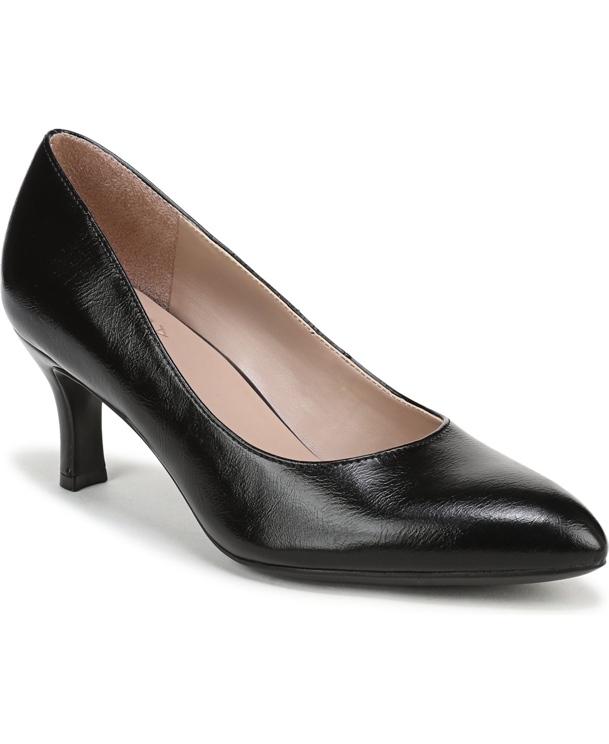 Naturalizer Women’s Flora Pump Shoes – Black Faux Leather