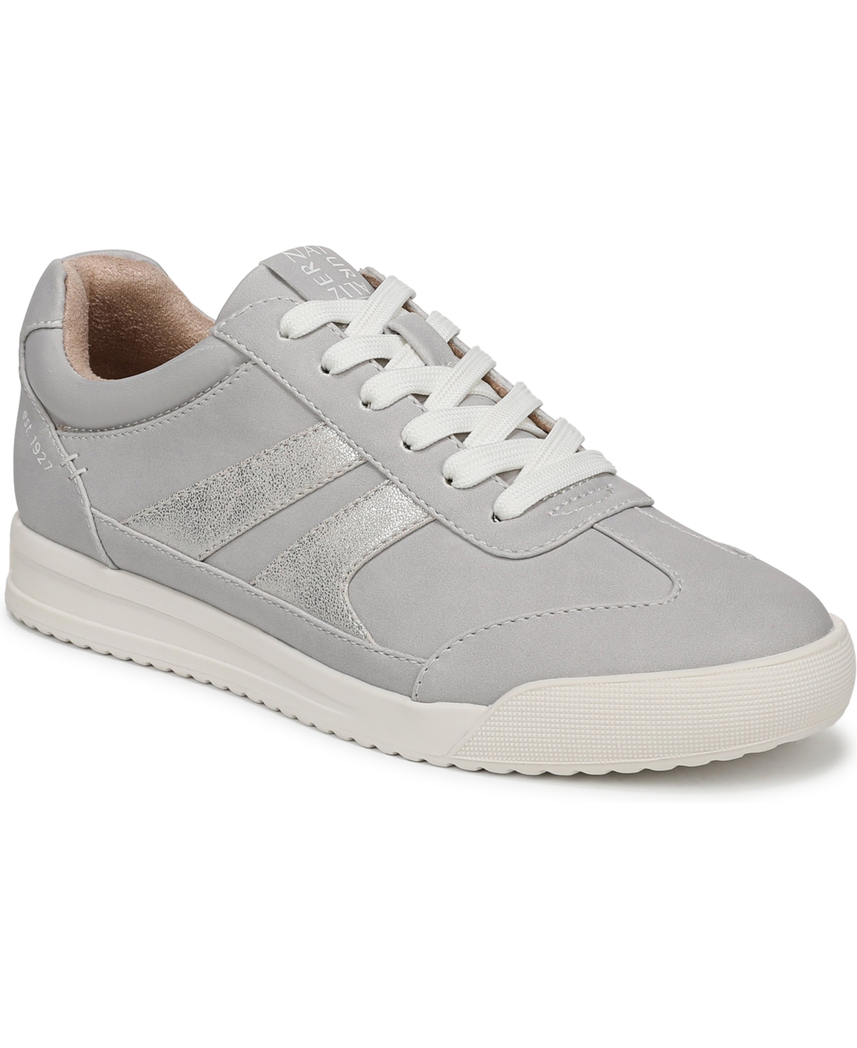 Naturalizer Women’s Garnet Lace-Up Shoes – Lunar Grey Faux Leather