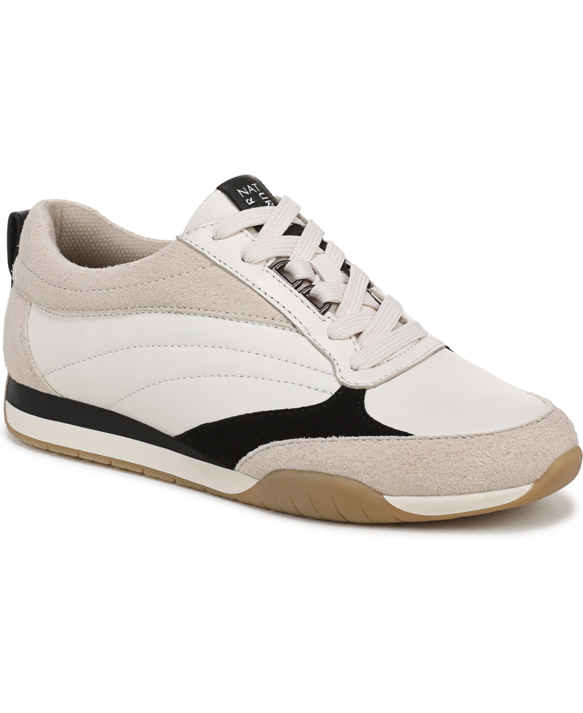 Naturalizer Women’s Tao Lace-Up Shoes – Warm White Leather Suede
