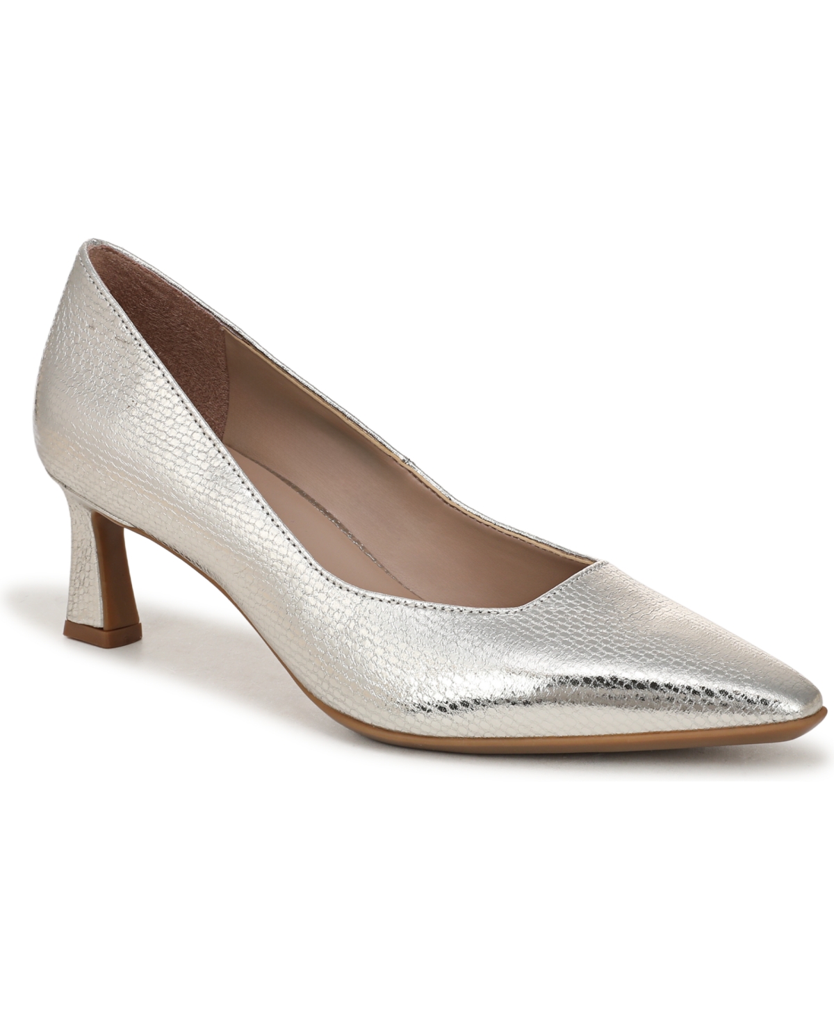 Naturalizer Women’s Tylan Point Toe Pump Shoes – Silver Sand Faux Leather Naturalizer Women’s Tylan Point Toe Pump Shoes – Silver Sand Faux Leather