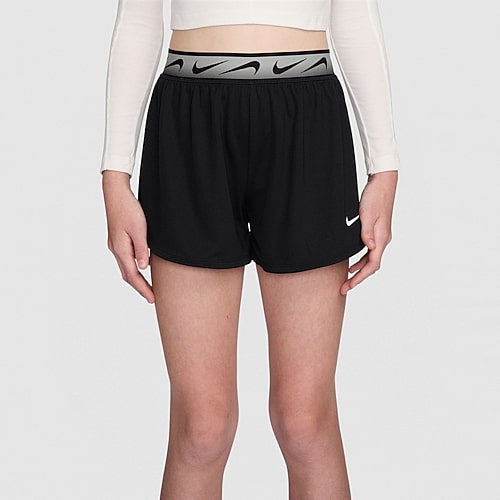 Nike Dri-Fit Dash Big Kid Girls High Rise Running Short, Small, Black Nike Dri-Fit Dash Big Kid Girls High Rise Running Short, Small, Black