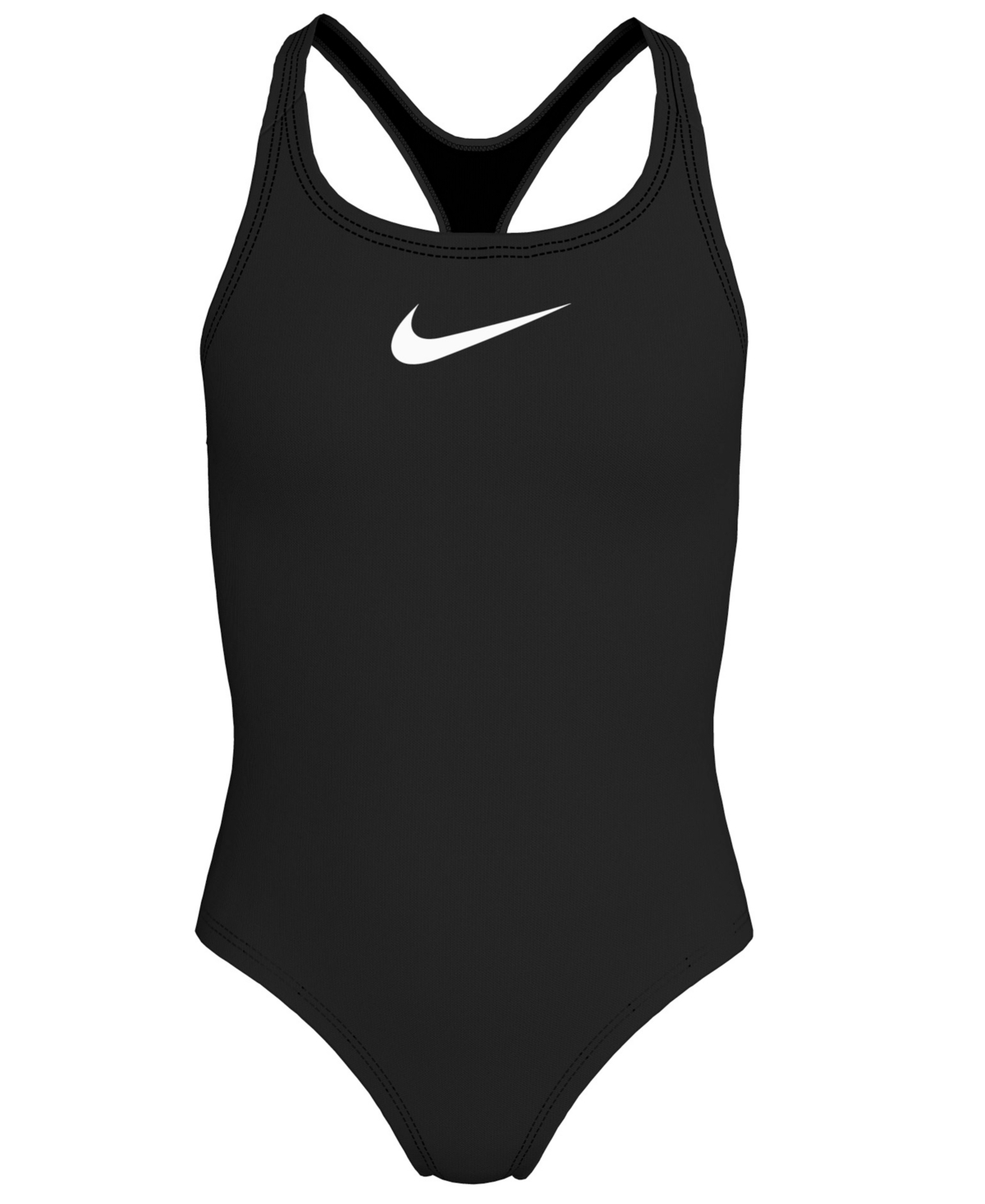 Nike Girls’ 7-16 Effortless Racerback One-Piece Swimsuit – Black Nike Girls’ 7-16 Effortless Racerback One-Piece Swimsuit – Black