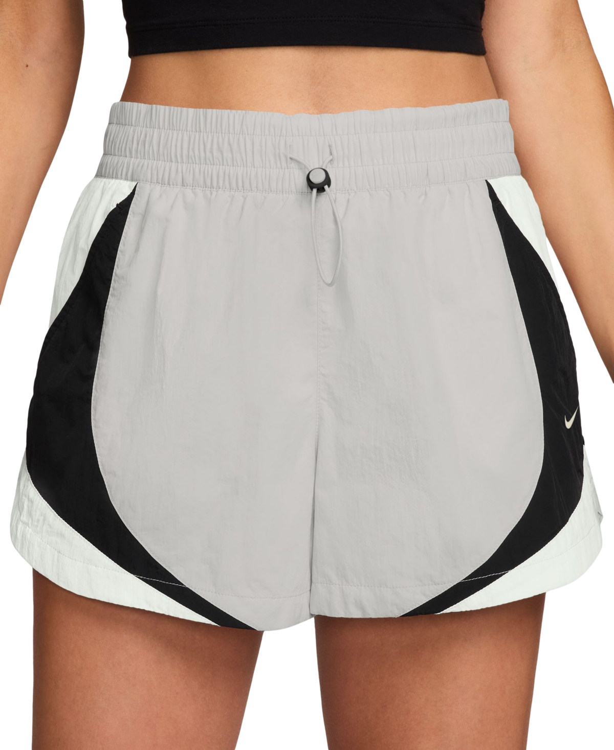 Nike Sportswear Women’s Colorblocked 3″ Track Shorts – Vast Grey/summit White/black/black Nike Sportswear Women’s Colorblocked 3″ Track Shorts – Vast Grey/summit White/black/black
