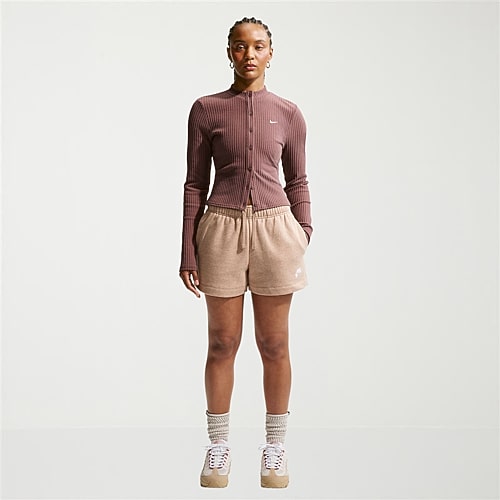 Nike Womens Mid Rise Drawstring Waist Active Pull-On Short, Medium, Brown Nike Womens Mid Rise Drawstring Waist Active Pull-On Short, Medium, Brown