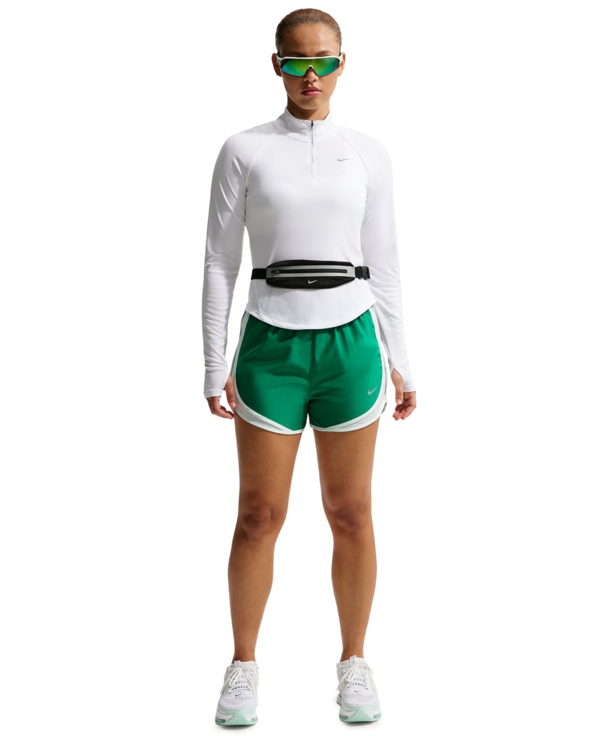 Nike Women’s Tempo Dri-fit Mid Rise Running Shorts – Malachite/barely Green/reflective silver Nike Women’s Tempo Dri-fit Mid Rise Running Shorts – Malachite/barely Green/reflective silver
