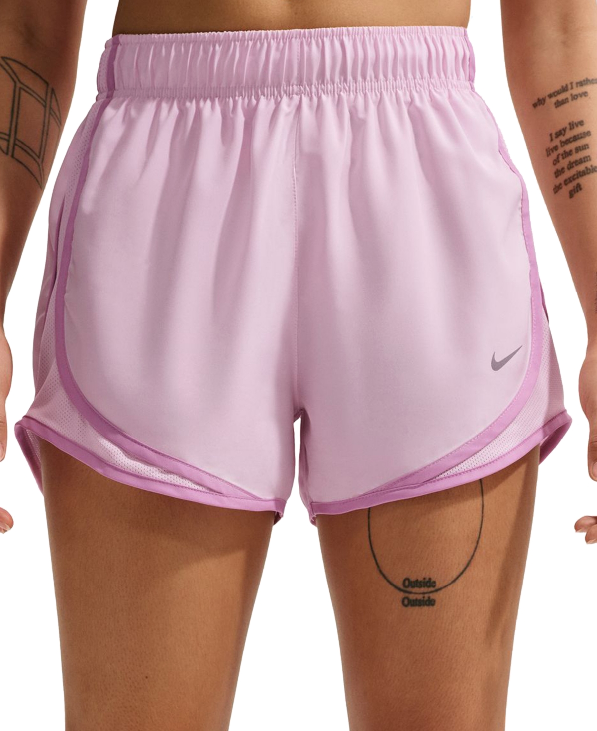 Nike Women’s Tempo Dri-fit Mid Rise Running Shorts – Pink Foam/pink Foam/reflective silver Nike Women’s Tempo Dri-fit Mid Rise Running Shorts – Pink Foam/pink Foam/reflective silver