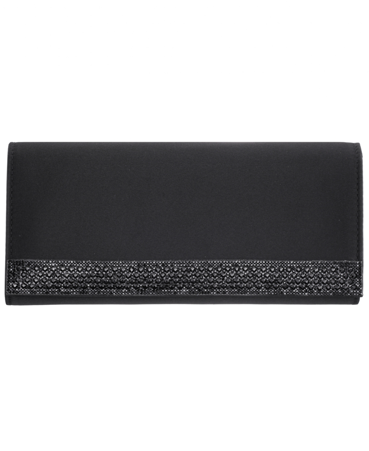 Nina Aurella Crystal Trim Small Flap Clutch Handbag – Black Nina Aurella Crystal Trim Small Flap Clutch Handbag – Black