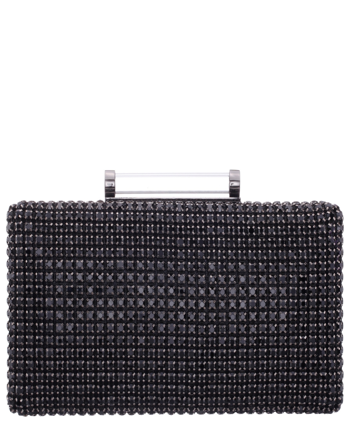 Nina Mini Crystal Encrusted Minaudiere Lift Lock Clutch – Black Nina Mini Crystal Encrusted Minaudiere Lift Lock Clutch – Black