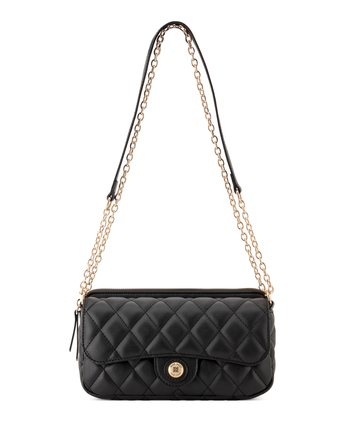 Nine West Emelina Flap Small Crossbody Handbag – Black