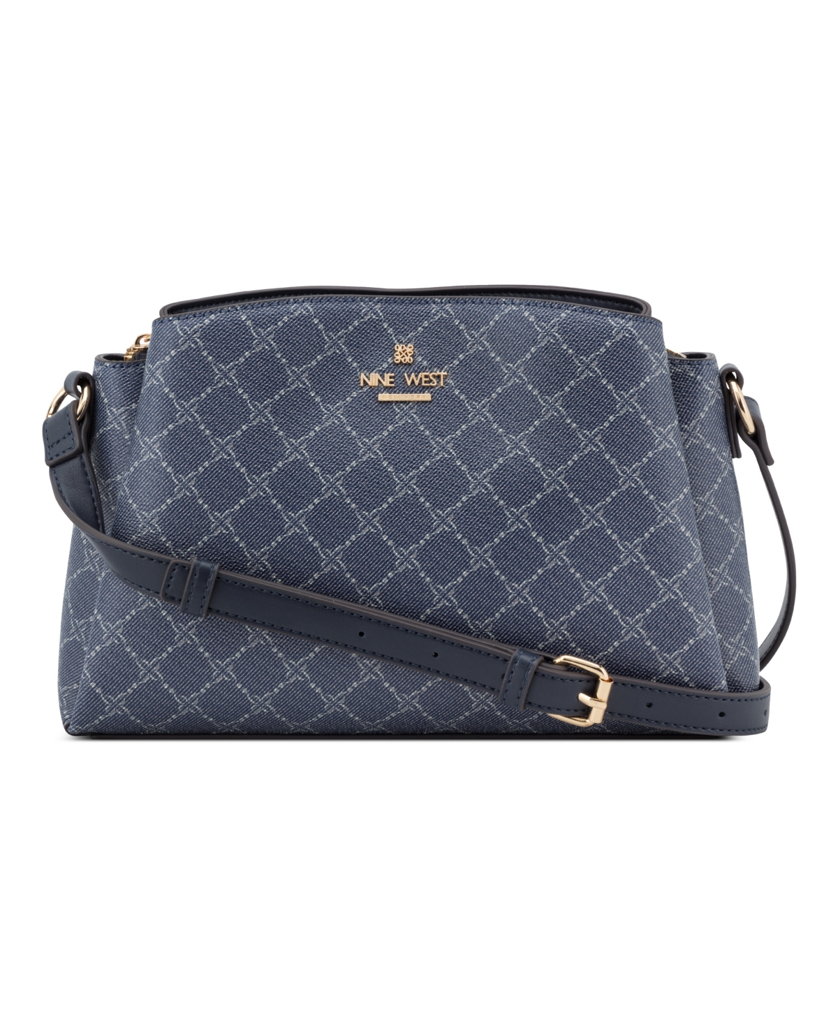 Nine West Luela Small Crossbody Bag – Dark Denim Logo Navy
