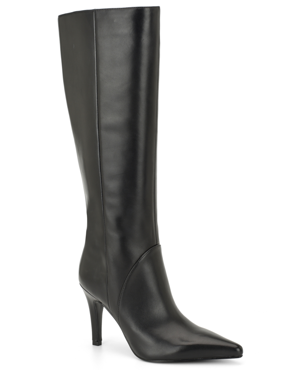 Nine West Women’s Korin Wide-Calf Pointed Toe Stiletto Dress Boots – Black Leather Nine West Women’s Korin Wide-Calf Pointed Toe Stiletto Dress Boots – Black Leather