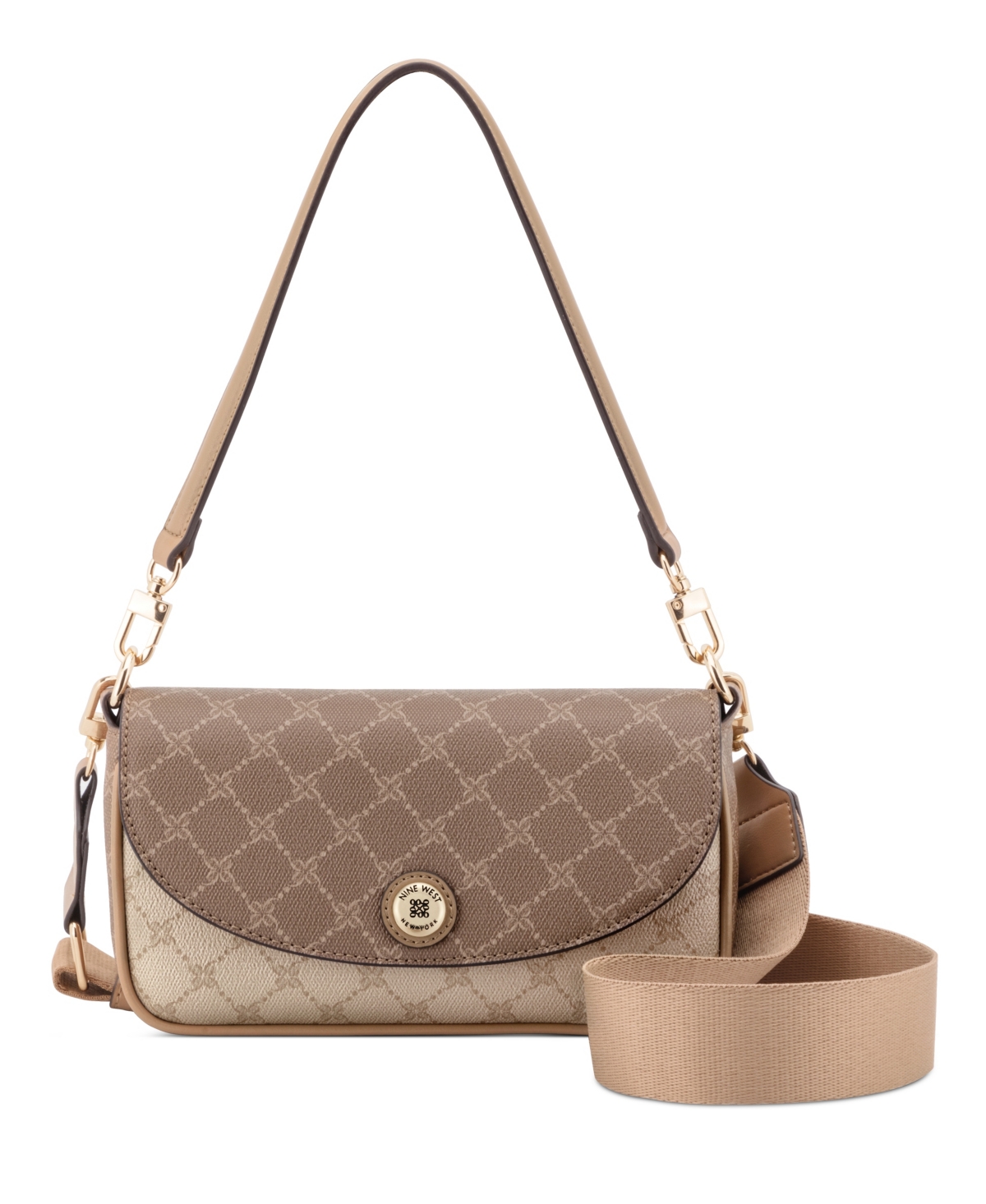 Nine West Women’s Rigina Flap Shoulder Crossbody Bag – Loden