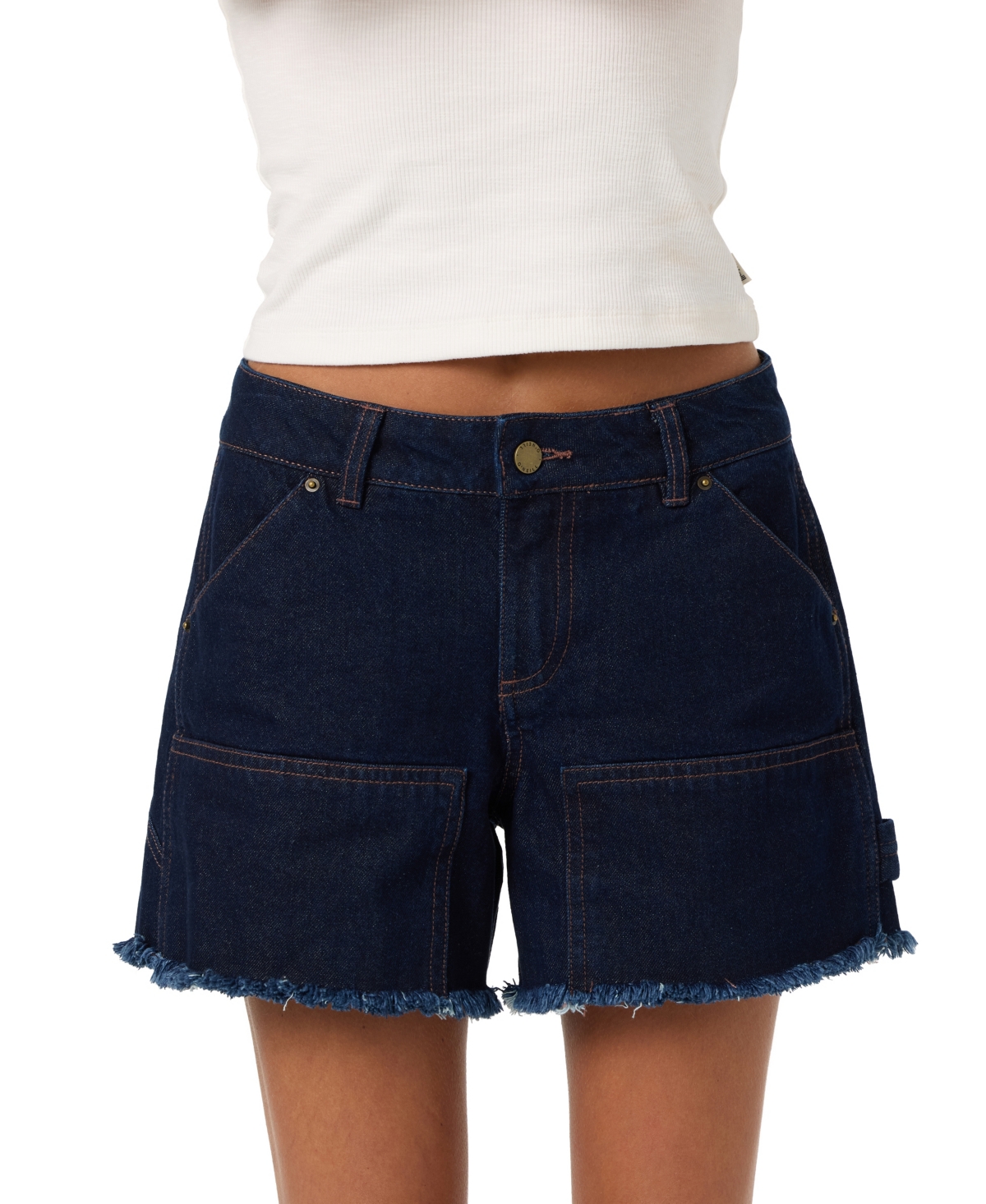 O’Neill Women’s Cotton Harlyn Denim Shorts – Dark Indigo Wash O’Neill Women’s Cotton Harlyn Denim Shorts – Dark Indigo Wash