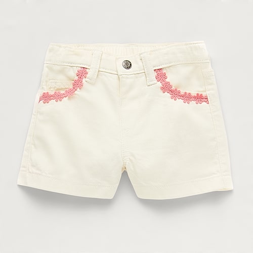 Okie Dokie Toddler & Little Girls Denim Short, 4t, White