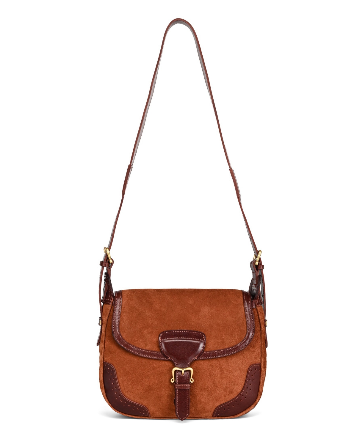 Old Trend Camellia Medium Shoulder Bag – Coffee Brown