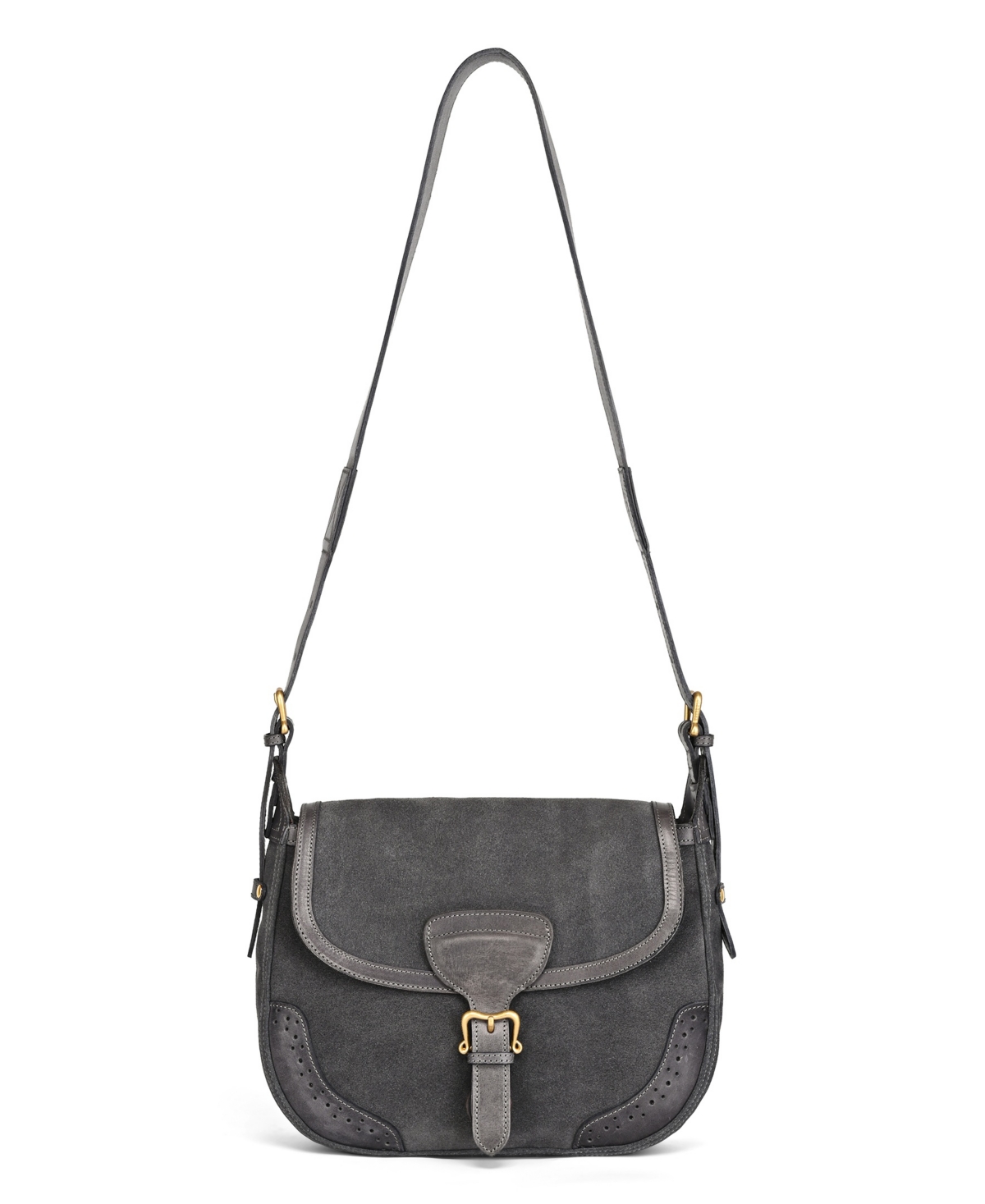 Old Trend Camellia Medium Shoulder Bag – Stone Grey