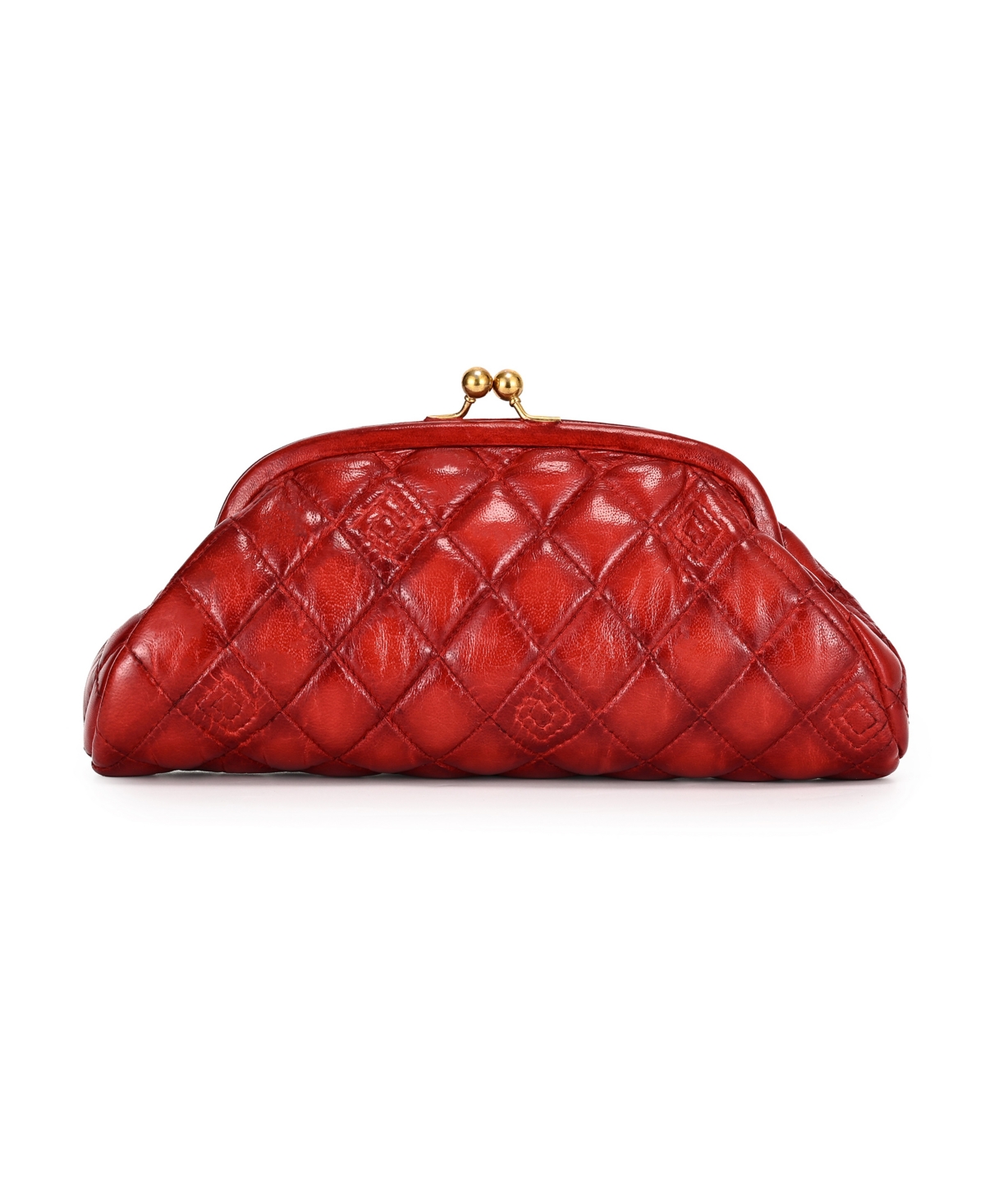 Old Trend Petunia Quilted Mini Beauty Clutch Handbag – Crimson Red