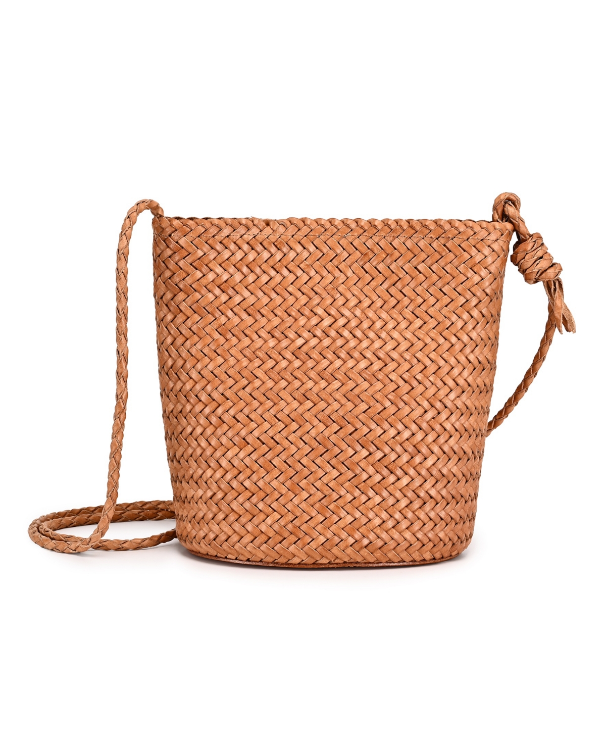 Old Trend Reed Handwoven Mini Crossbody Bag – Tan Beige