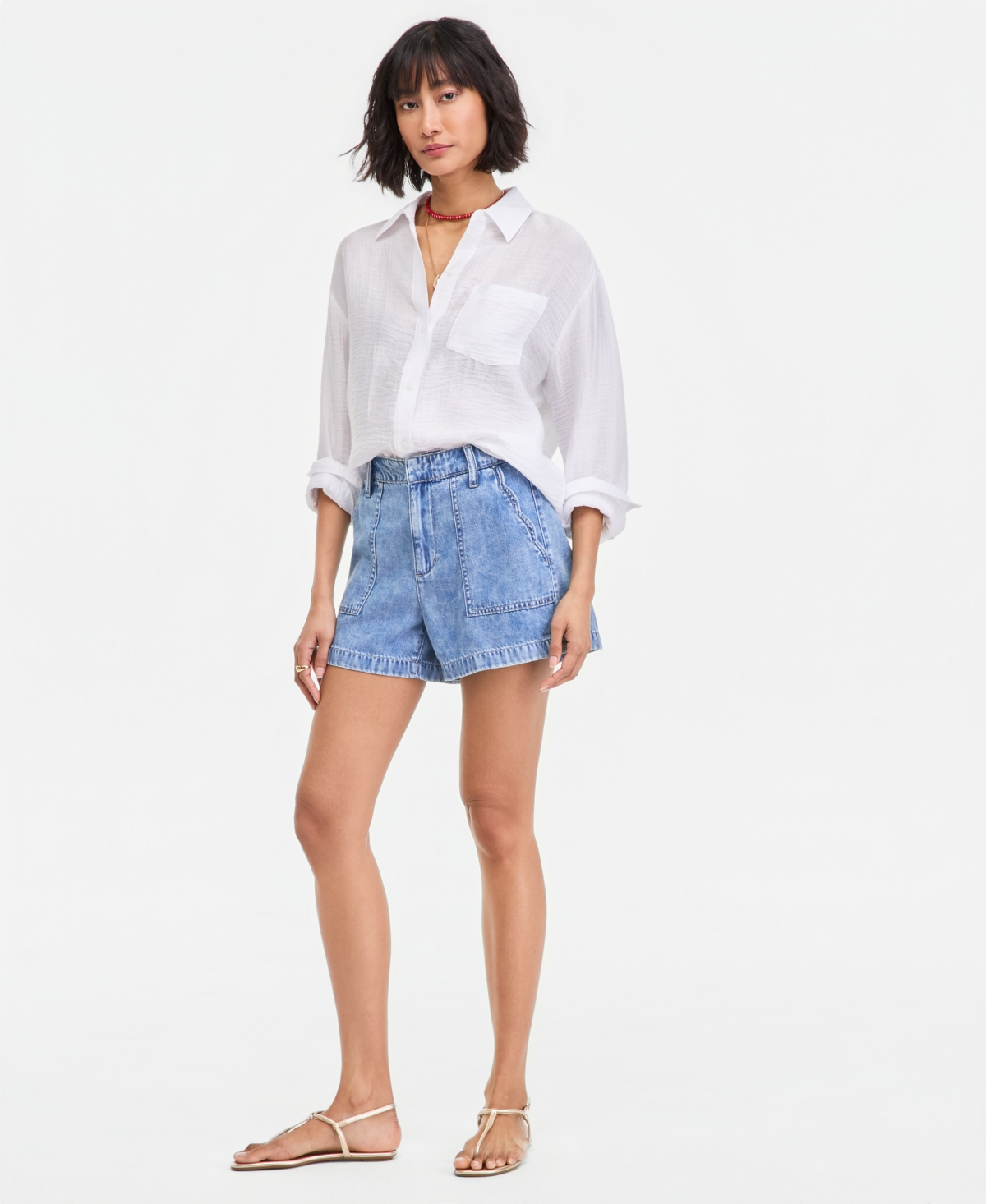 On 34th Women’s 4″ Denim Utility Shorts, Macy’s Exclusive – Playa Wash On 34th Women’s 4″ Denim Utility Shorts, Macy’s Exclusive – Playa Wash