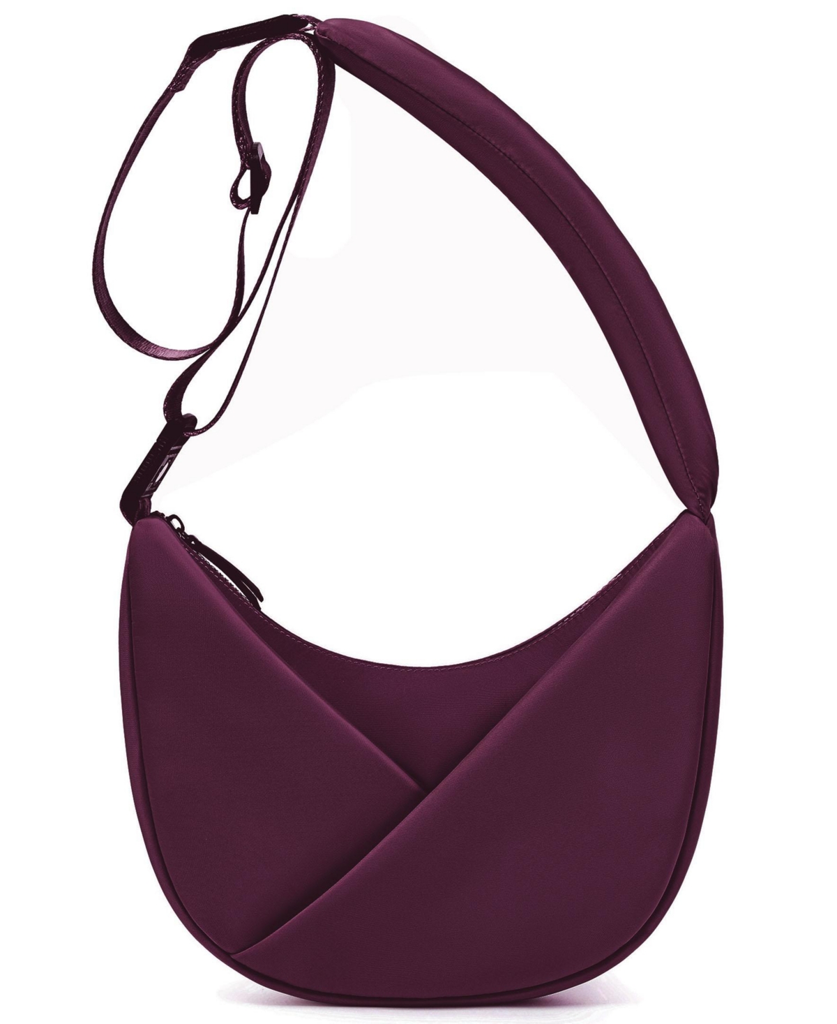 Origami Crescent Handbag Crossbody Bag For Women – Wine Origami Crescent Handbag Crossbody Bag For Women – Wine