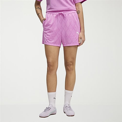PUMA Womens 4″ High Rise Adjustable Waist Drawstring Waist Soccer Short, Large, Purple PUMA Womens 4″ High Rise Adjustable Waist Drawstring Waist Soccer Short, Large, Purple