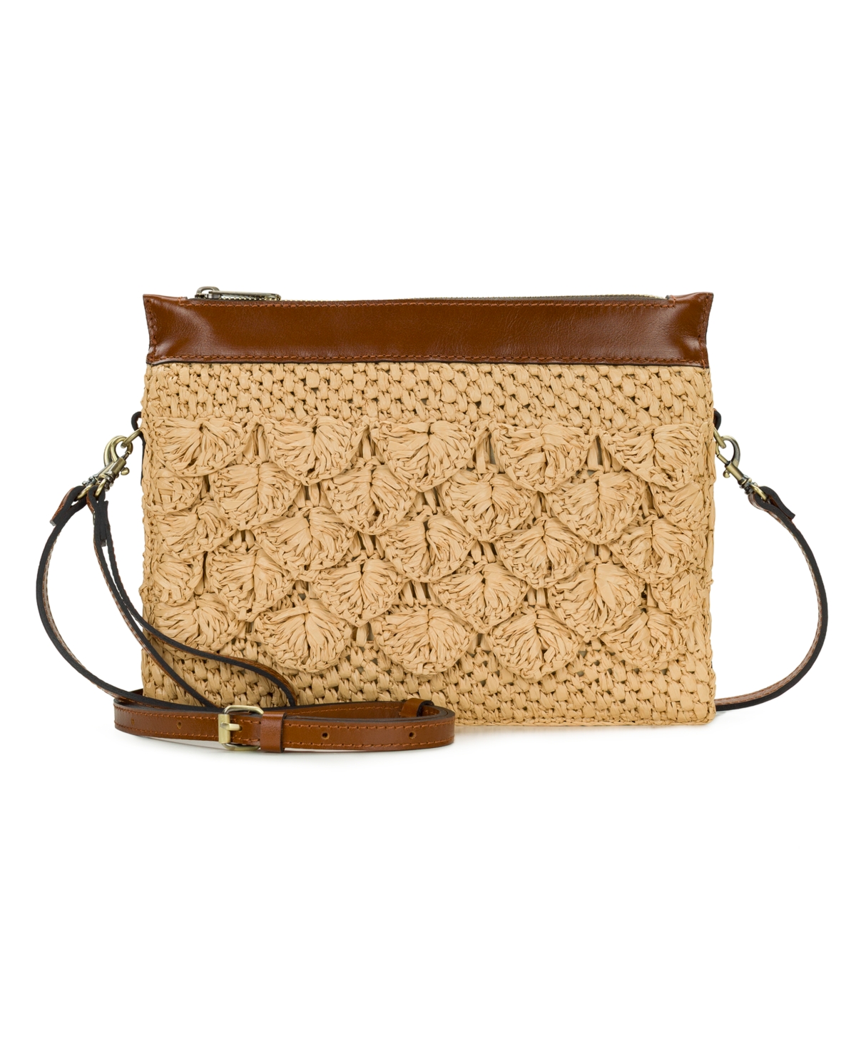 Patricia Nash Scalloped Raffia Small Yvette Clutch Crossbody Bag – Natural Patricia Nash Scalloped Raffia Small Yvette Clutch Crossbody Bag – Natural