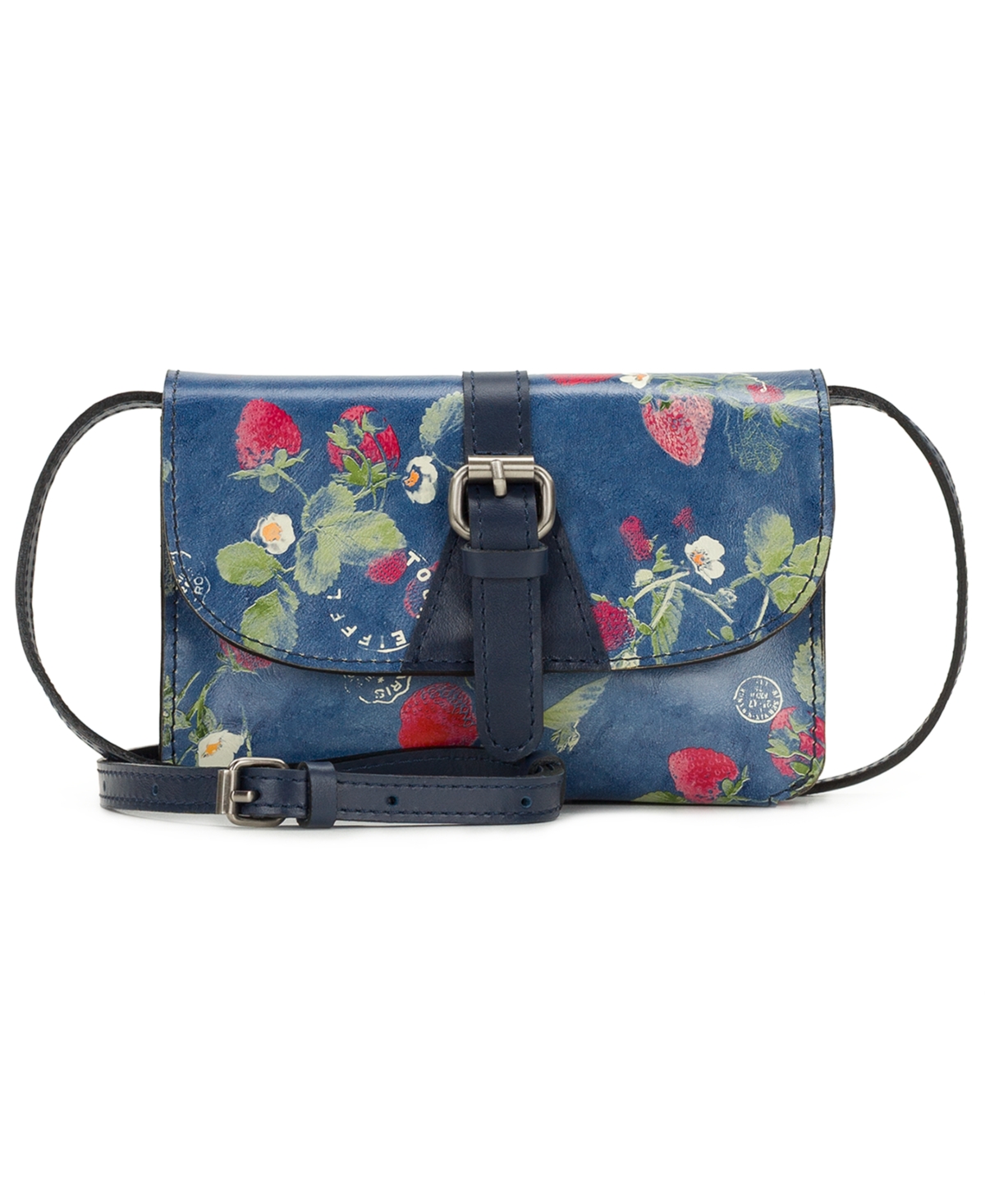Patricia Nash Torri Mini Crossbody Bag – Denim Blue Strawberry Patricia Nash Torri Mini Crossbody Bag – Denim Blue Strawberry