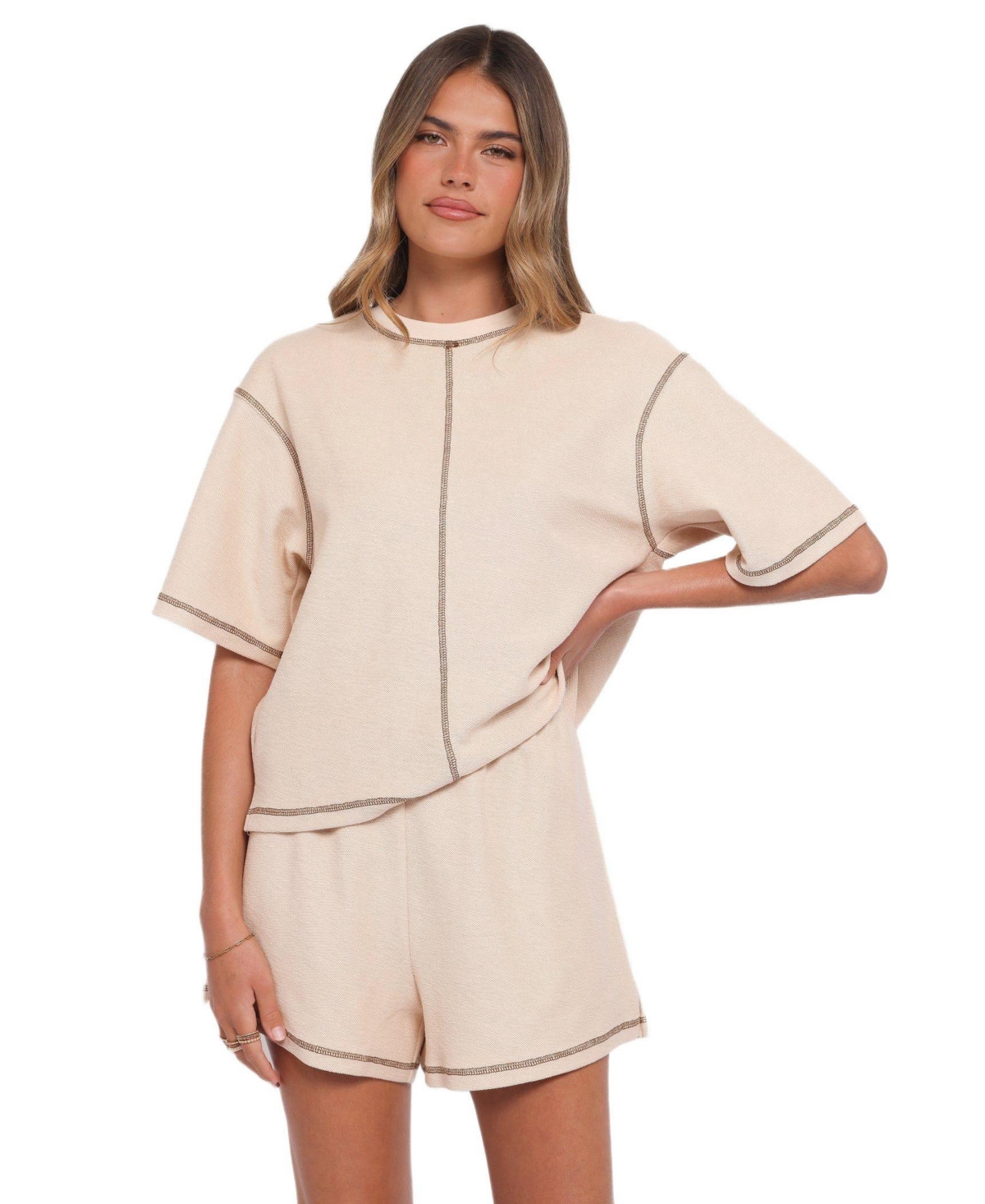Petal and Pup Women’s Melody Knit Short Set – Oat Petal and Pup Women’s Melody Knit Short Set – Oat