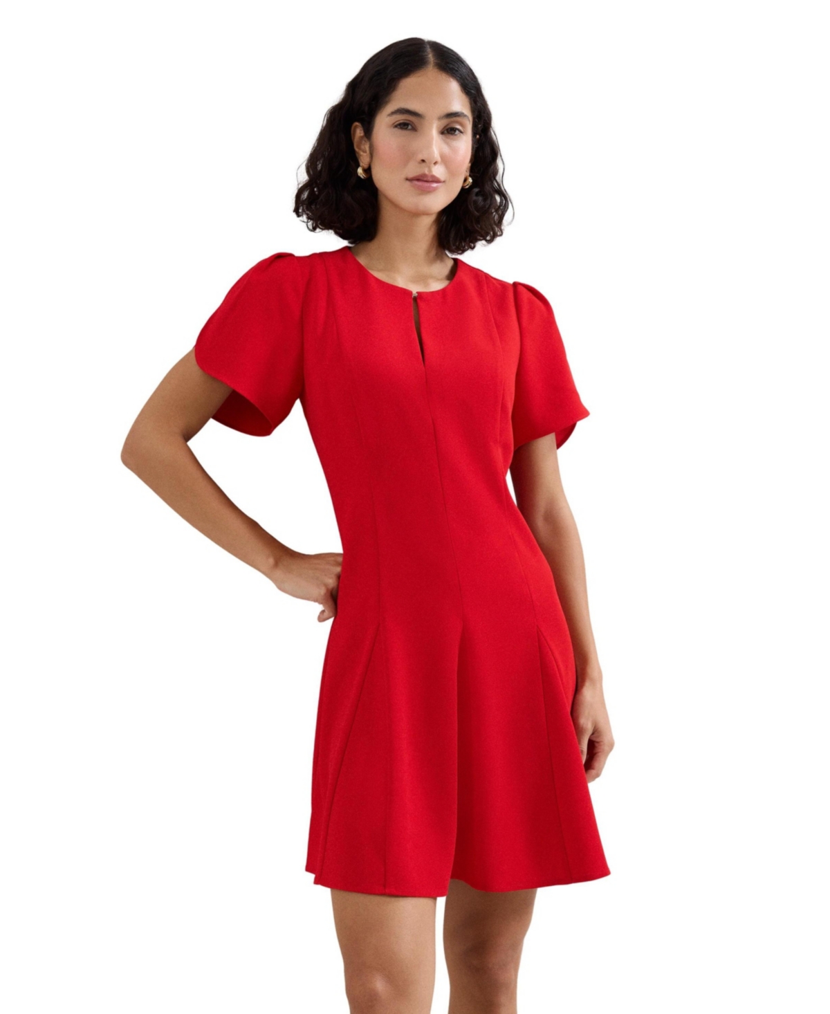 Phase Eight Women’s Elia Fit-Flare Mini Dress – Red