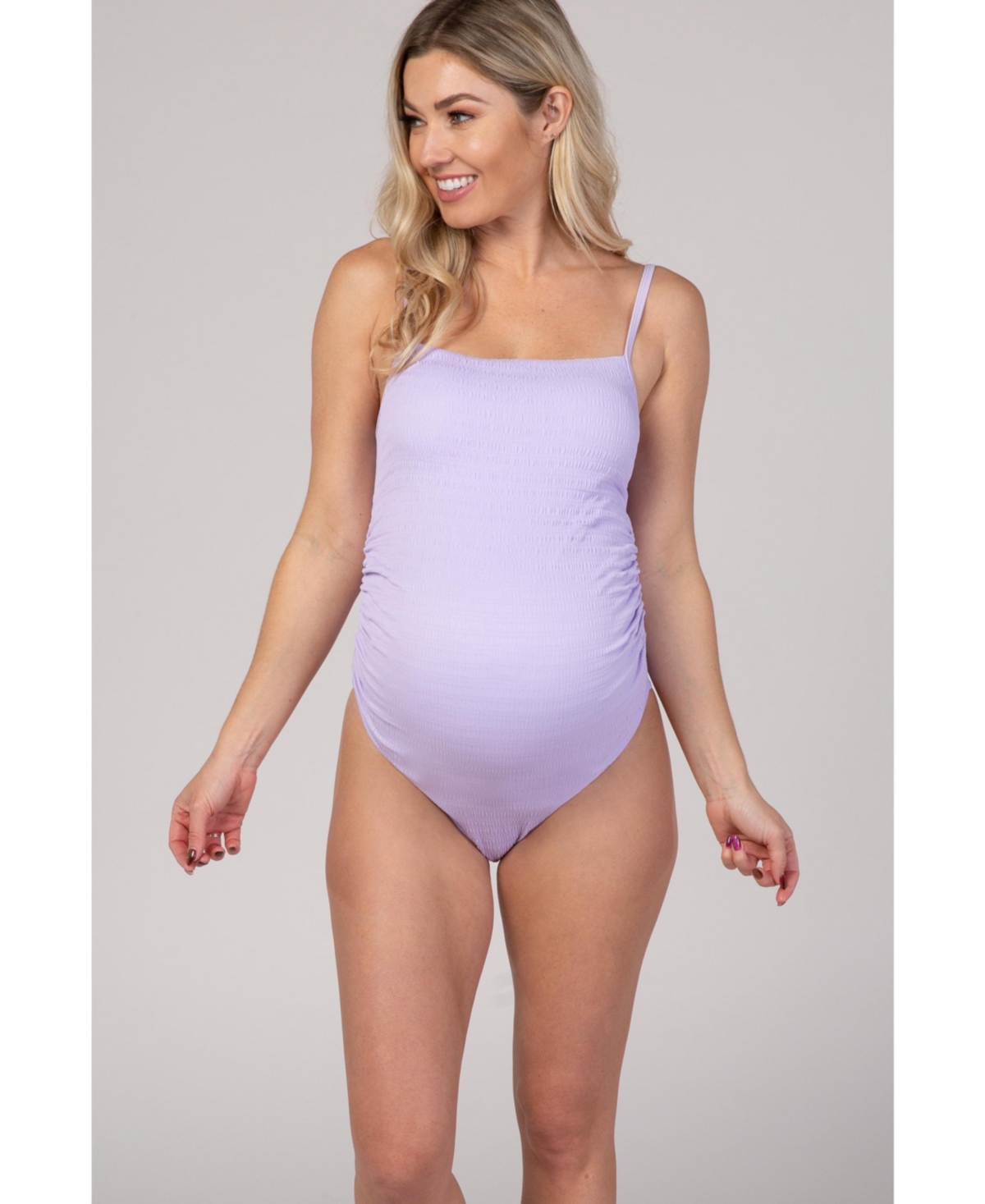 Pinkblush Women’s Smocked One-Piece Swimsuit – Lavender Pinkblush Women’s Smocked One-Piece Swimsuit – Lavender