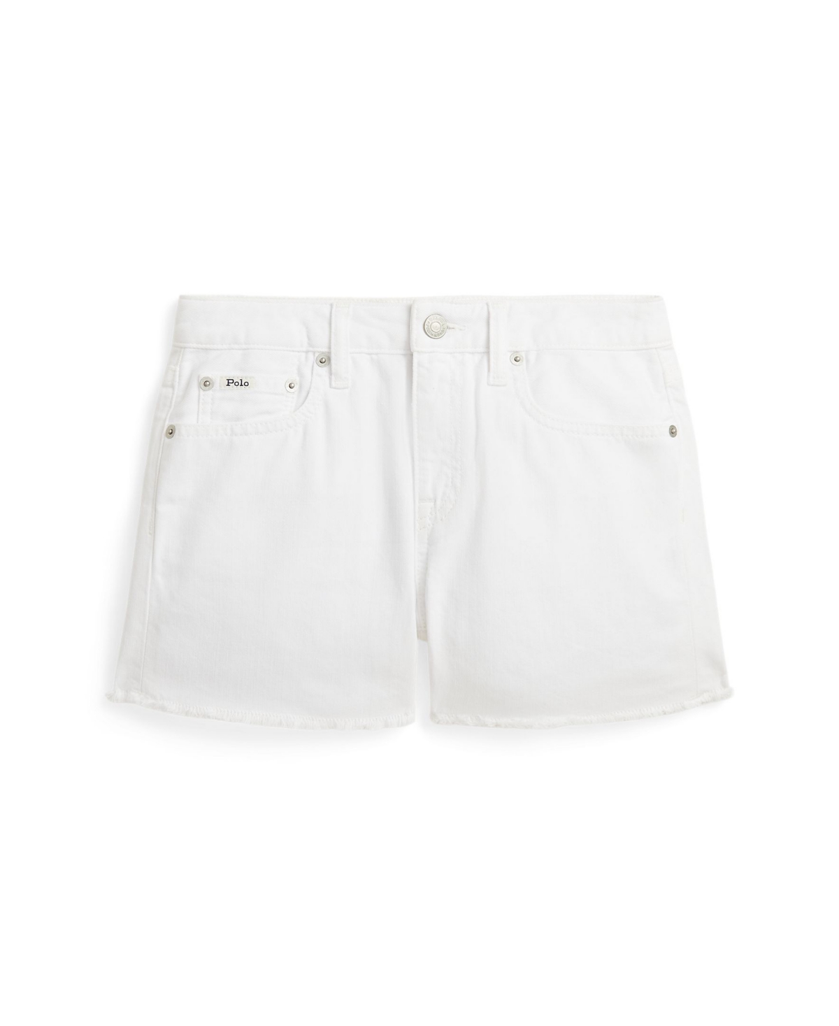 Polo Ralph Lauren Big Girls Frayed Cotton Denim Shorts – POE WASH V2 Polo Ralph Lauren Big Girls Frayed Cotton Denim Shorts – POE WASH V2