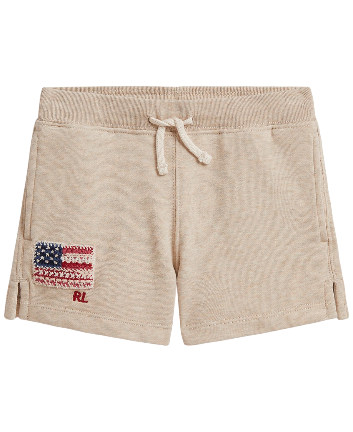 Polo Ralph Lauren Girls’ 2T-6X Flag Terry Pull-On Shorts – Expedition Dune Heather